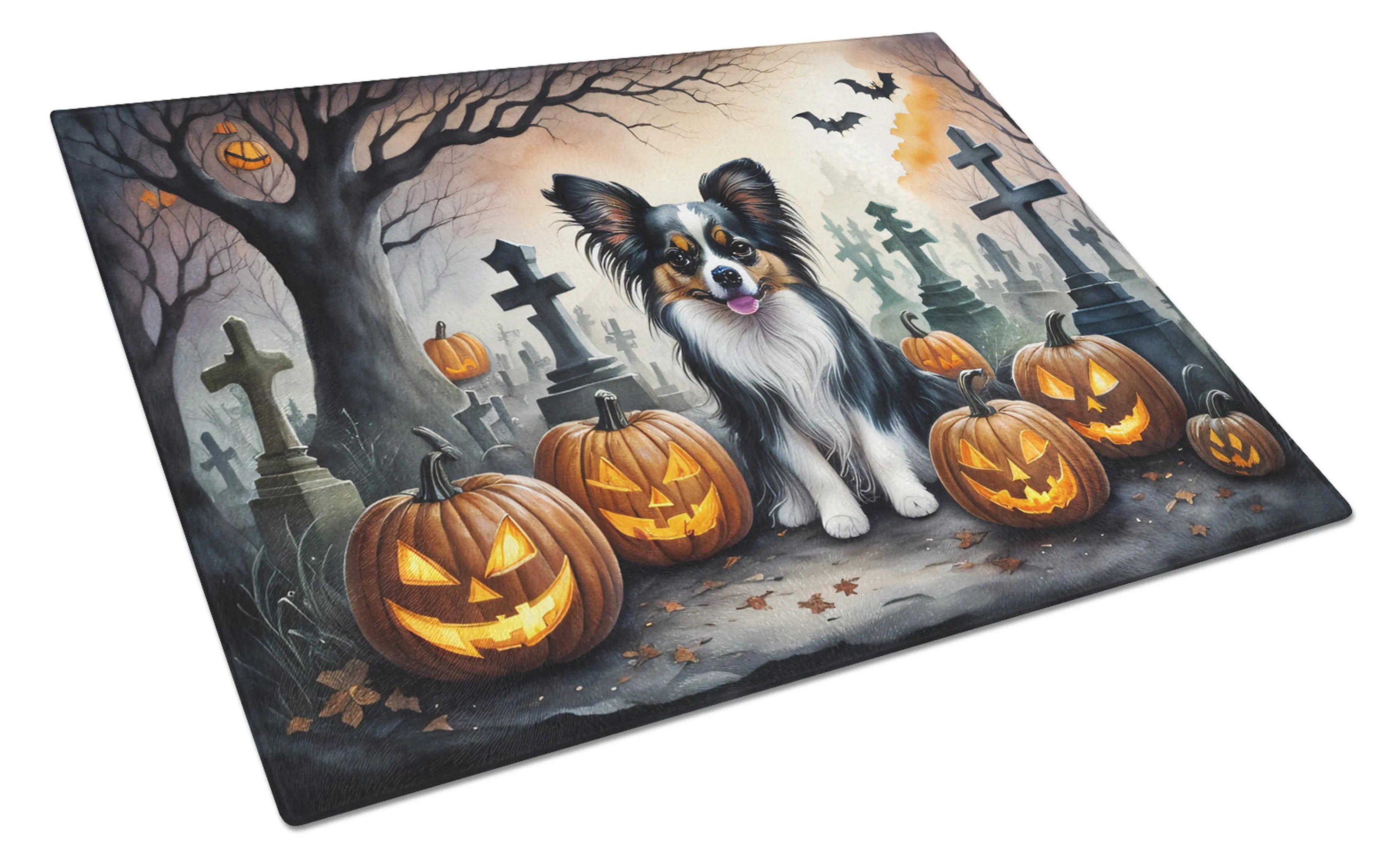 Spooky Halloween Glass Cutting Board - Size: LARGE | Pack Of: 1 | Collection name: Spooky halloween