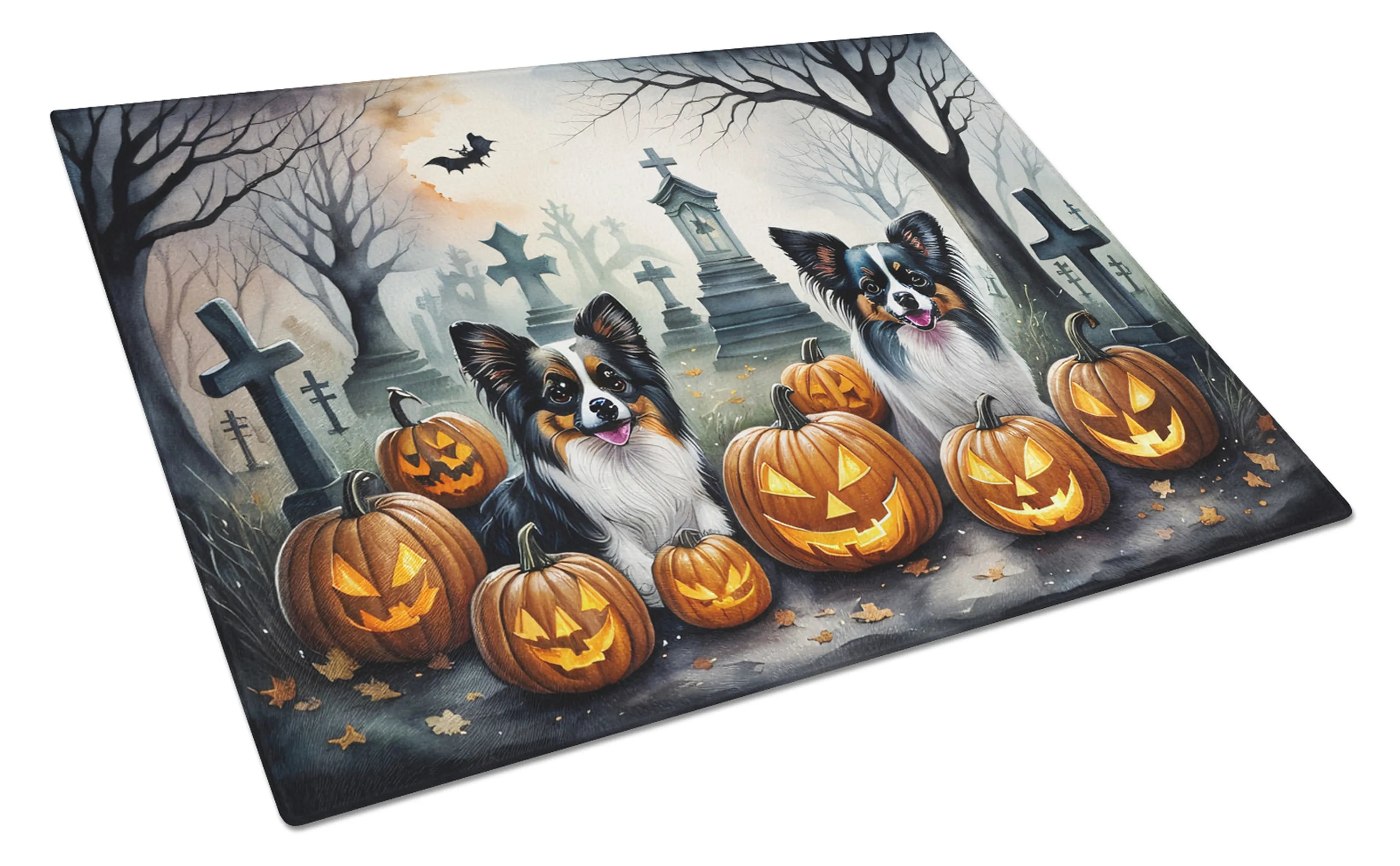 Spooky Halloween Glass Cutting Board - Size: LARGE | Pack Of: 1 | Collection name: Spooky halloween