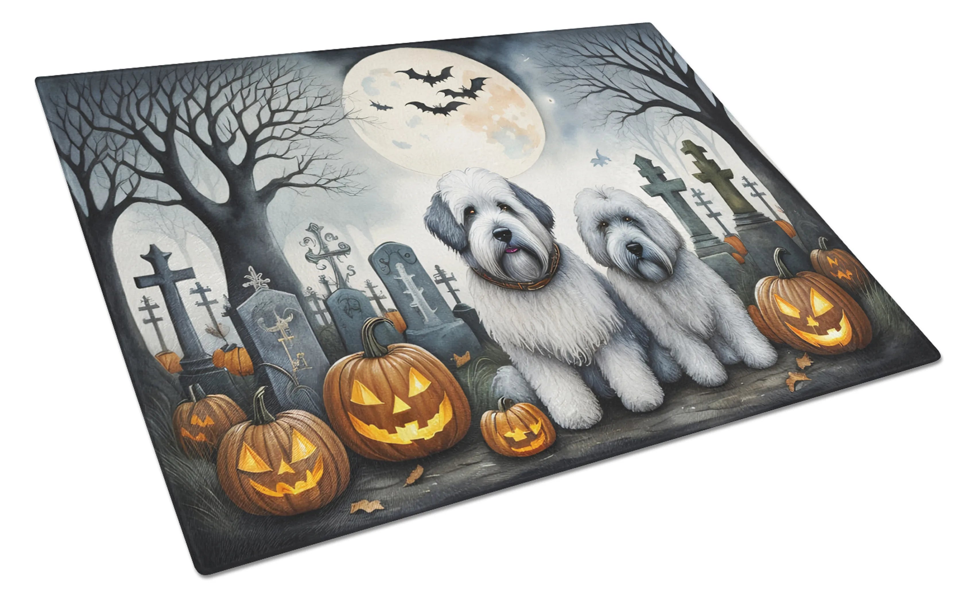Spooky Halloween Glass Cutting Board - Size: LARGE | Pack Of: 1 | Collection name: Spooky halloween