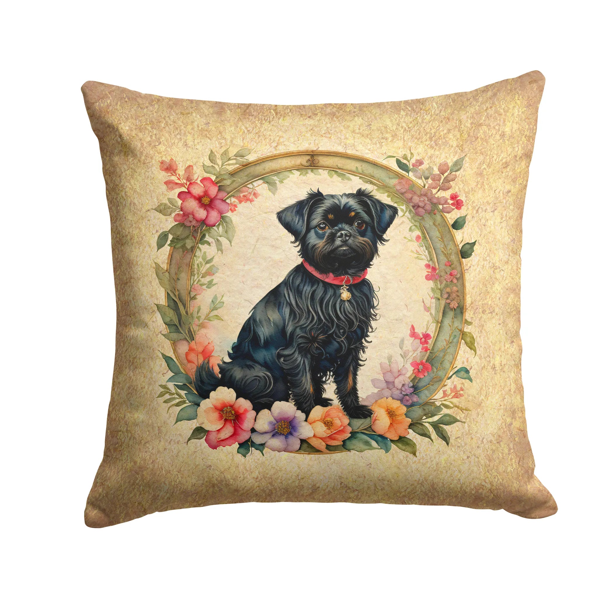 Frame of Flowers Throw Pillow - Size: 14HX14W | Pack Of: 1 | Collection name: Frame of flowers