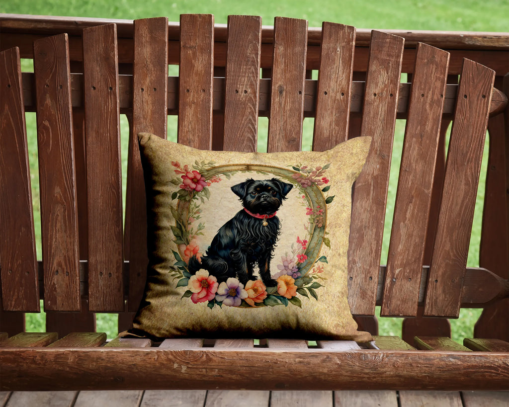 Frame of Flowers Throw Pillow - Size: 14HX14W | Pack Of: 1 | Collection name: Frame of flowers
