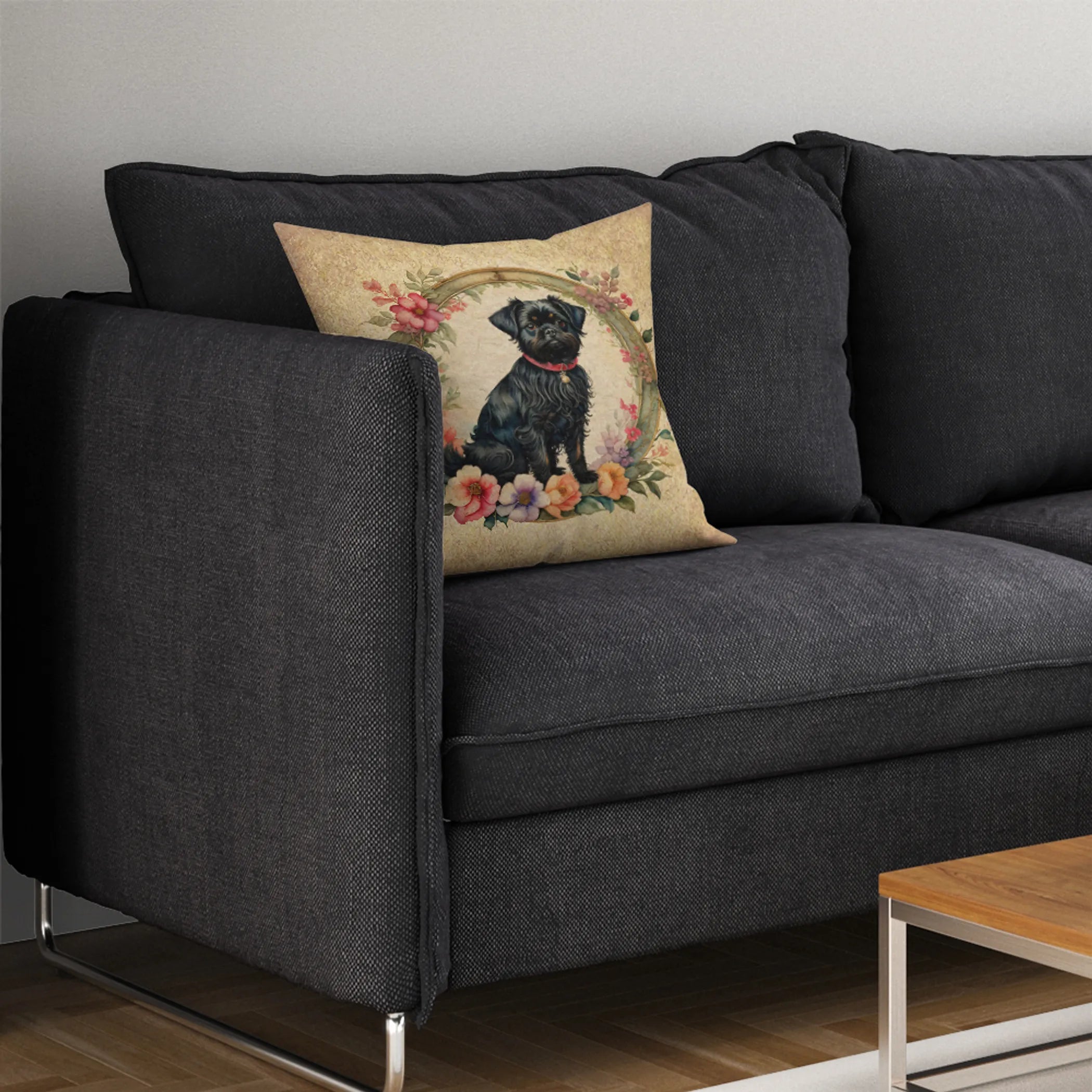 Frame of Flowers Throw Pillow - Size: 14HX14W | Pack Of: 1 | Collection name: Frame of flowers
