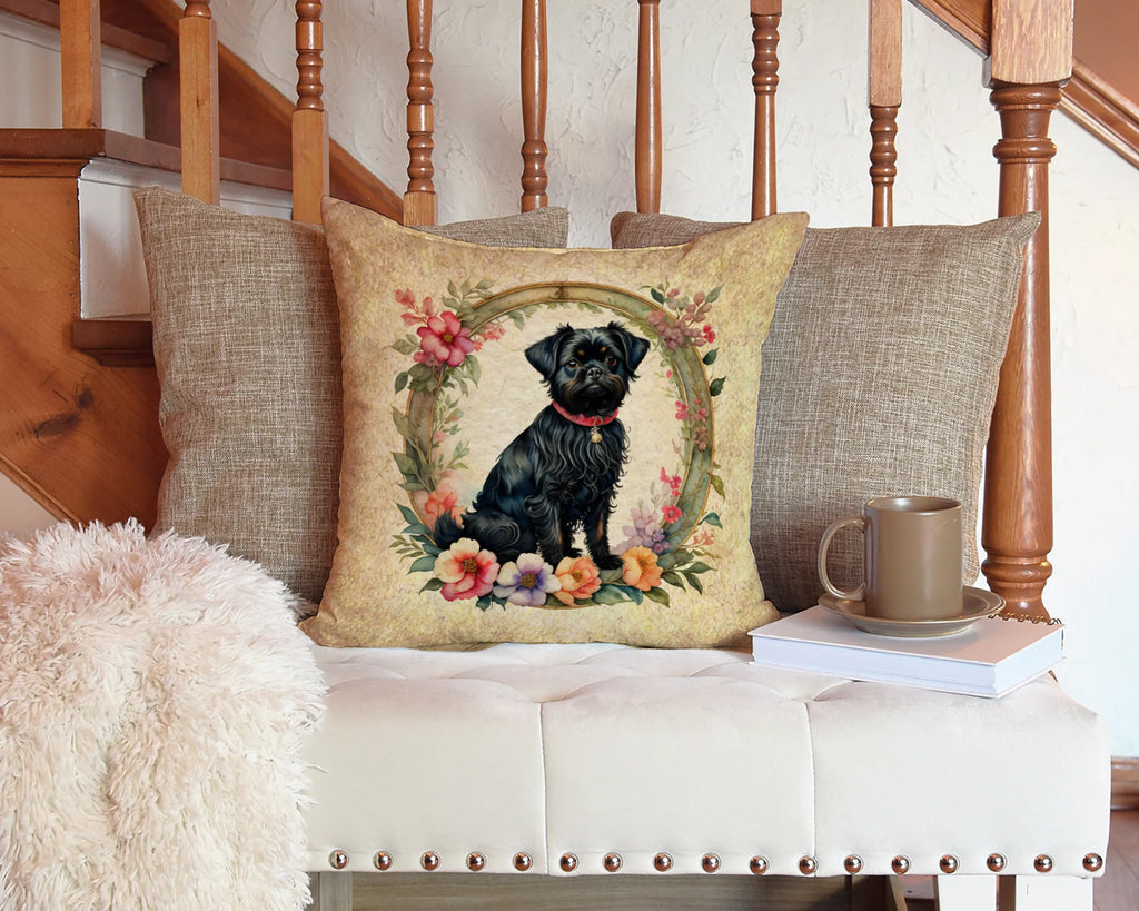 Frame of Flowers Throw Pillow - Size: 14HX14W | Pack Of: 1 | Collection name: Frame of flowers