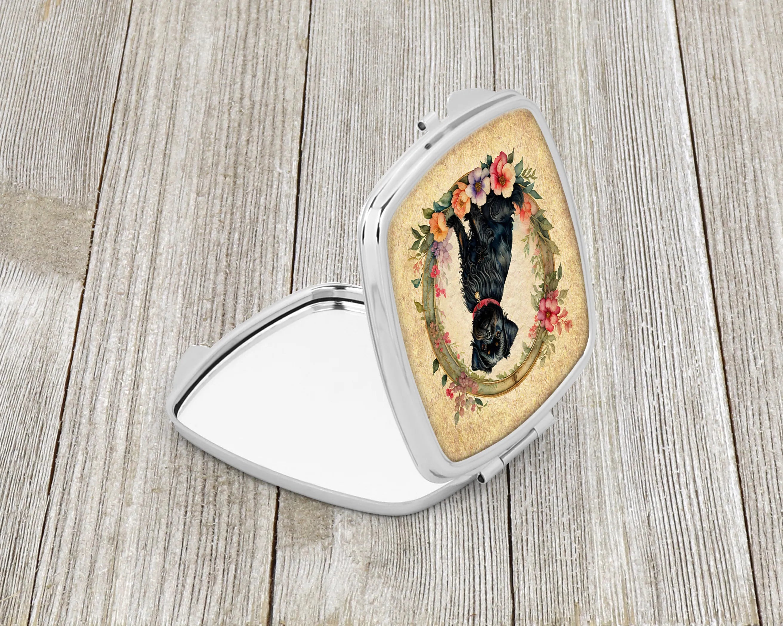 Frame of Flowers Compact Mirror - Pack Of: 1 | Collection name: Frame of flowers