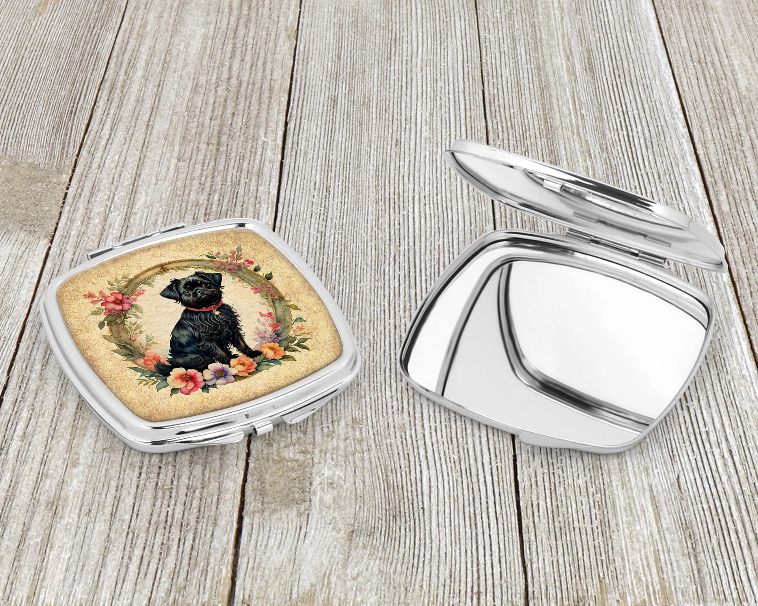 Frame of Flowers Compact Mirror - Pack Of: 1 | Collection name: Frame of flowers