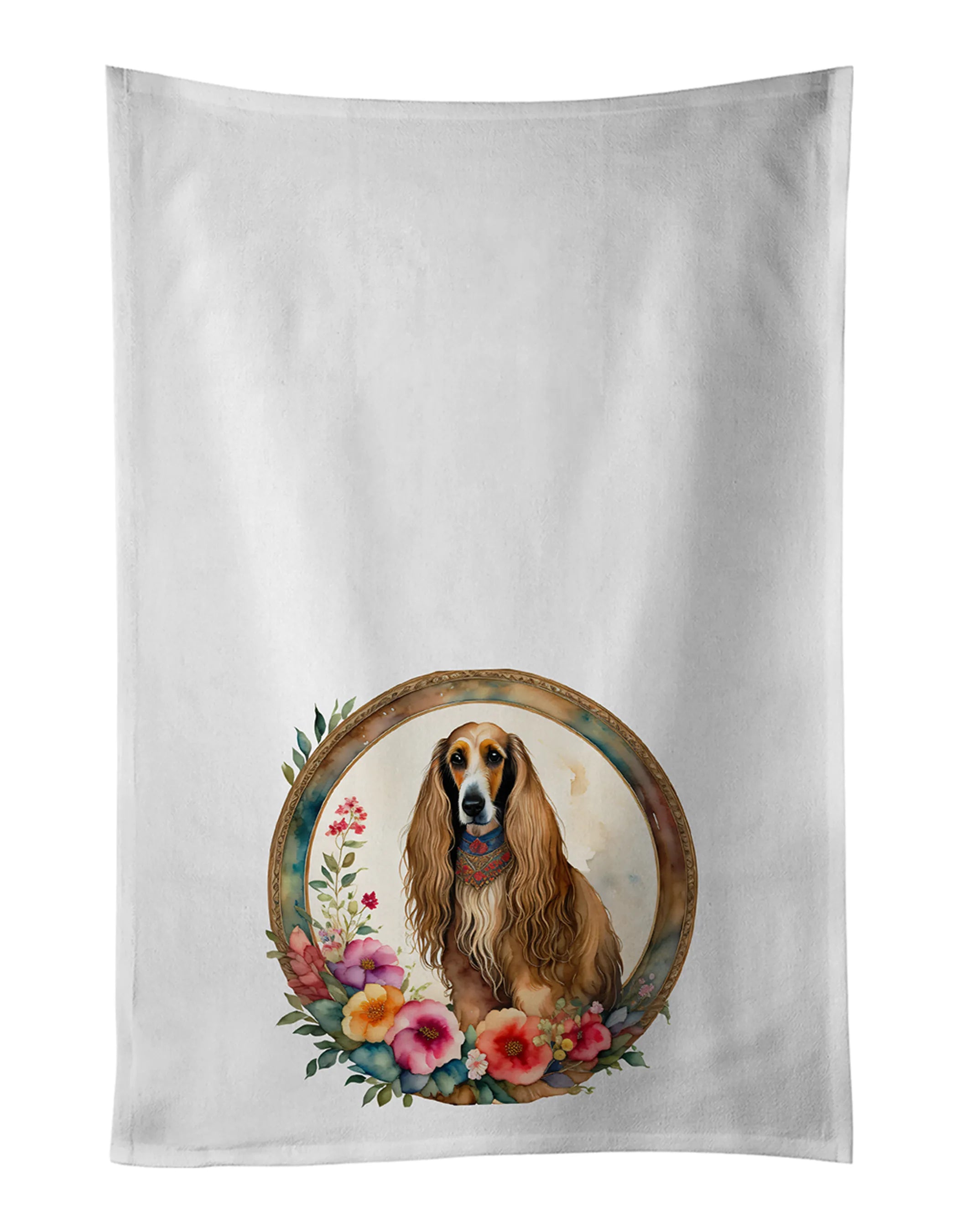 Frame of Flowers Kitchen Towel Set of 2 - Size: 28HX19W | Pack Of: 1 | Collection name: Frame of flowers