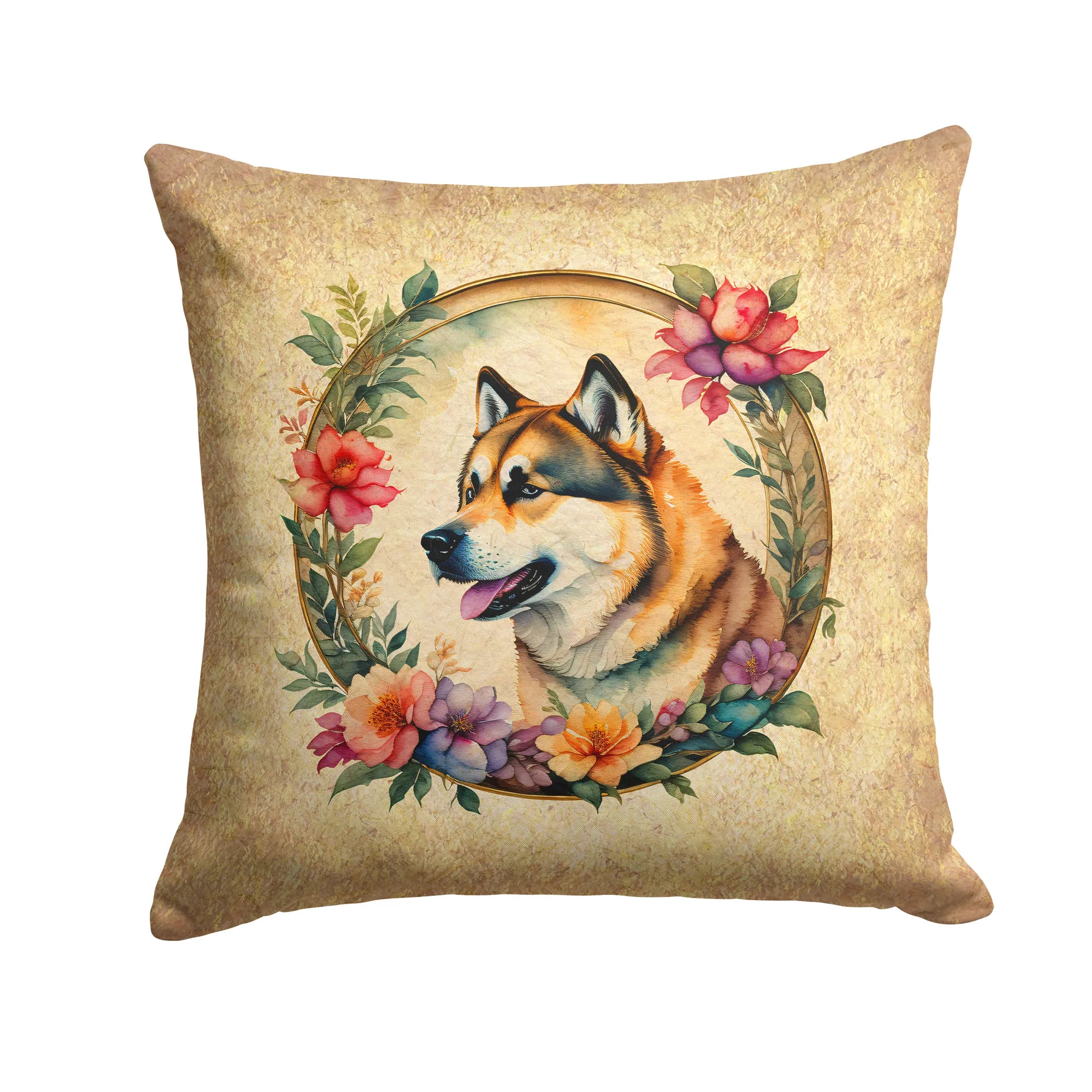 Frame of Flowers Throw Pillow - Size: 14HX14W | Pack Of: 1 | Collection name: Frame of flowers