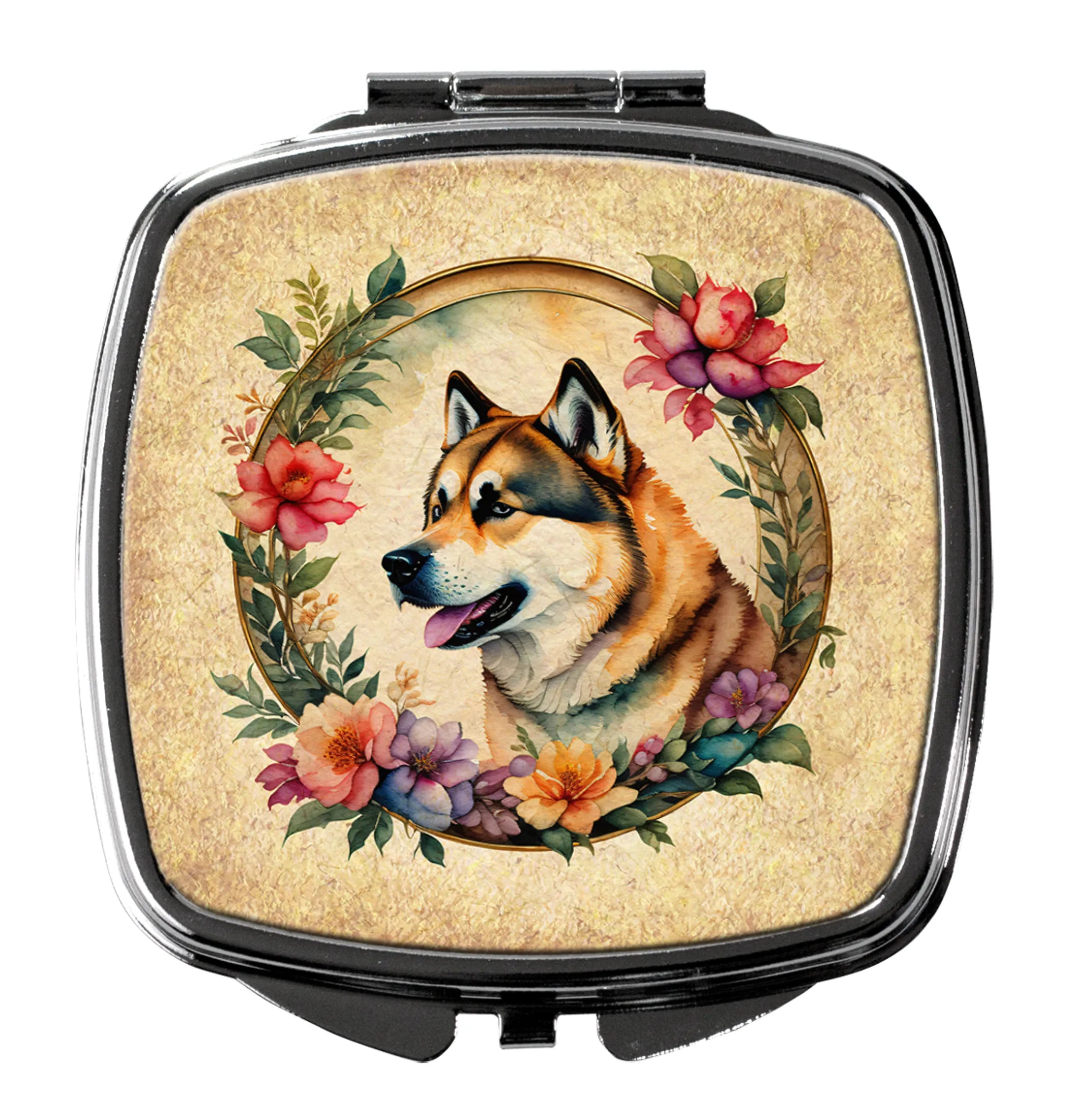 Frame of Flowers Compact Mirror - Pack Of: 1 | Collection name: Frame of flowers