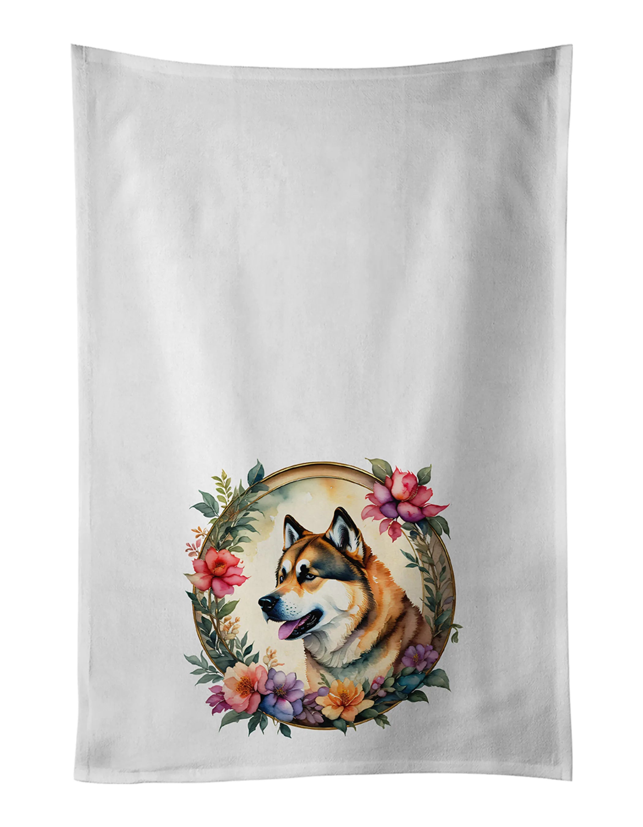 Frame of Flowers Kitchen Towel Set of 2 - Size: 28HX19W | Pack Of: 1 | Collection name: Frame of flowers
