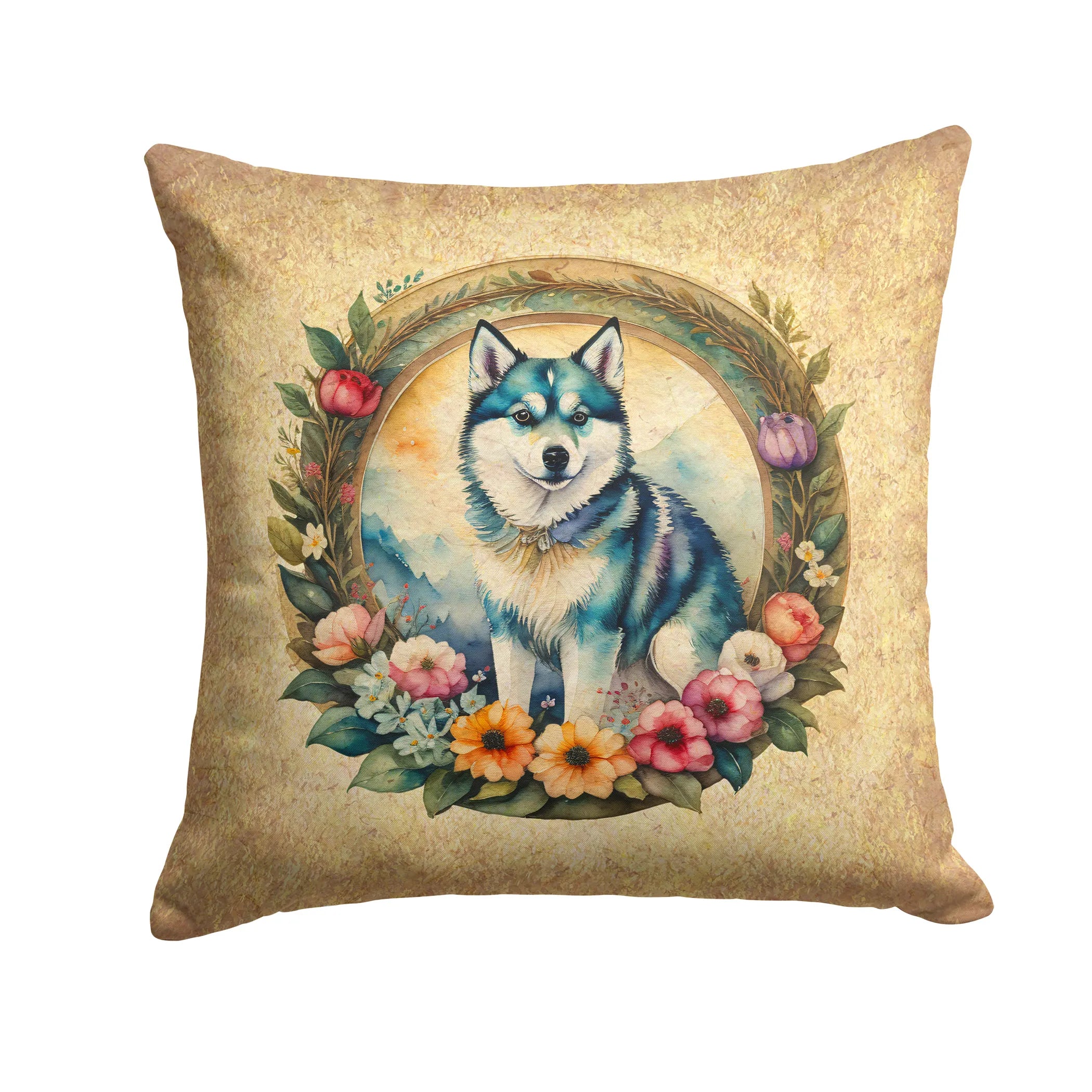 Frame of Flowers Throw Pillow - Size: 14HX14W | Pack Of: 1 | Collection name: Frame of flowers