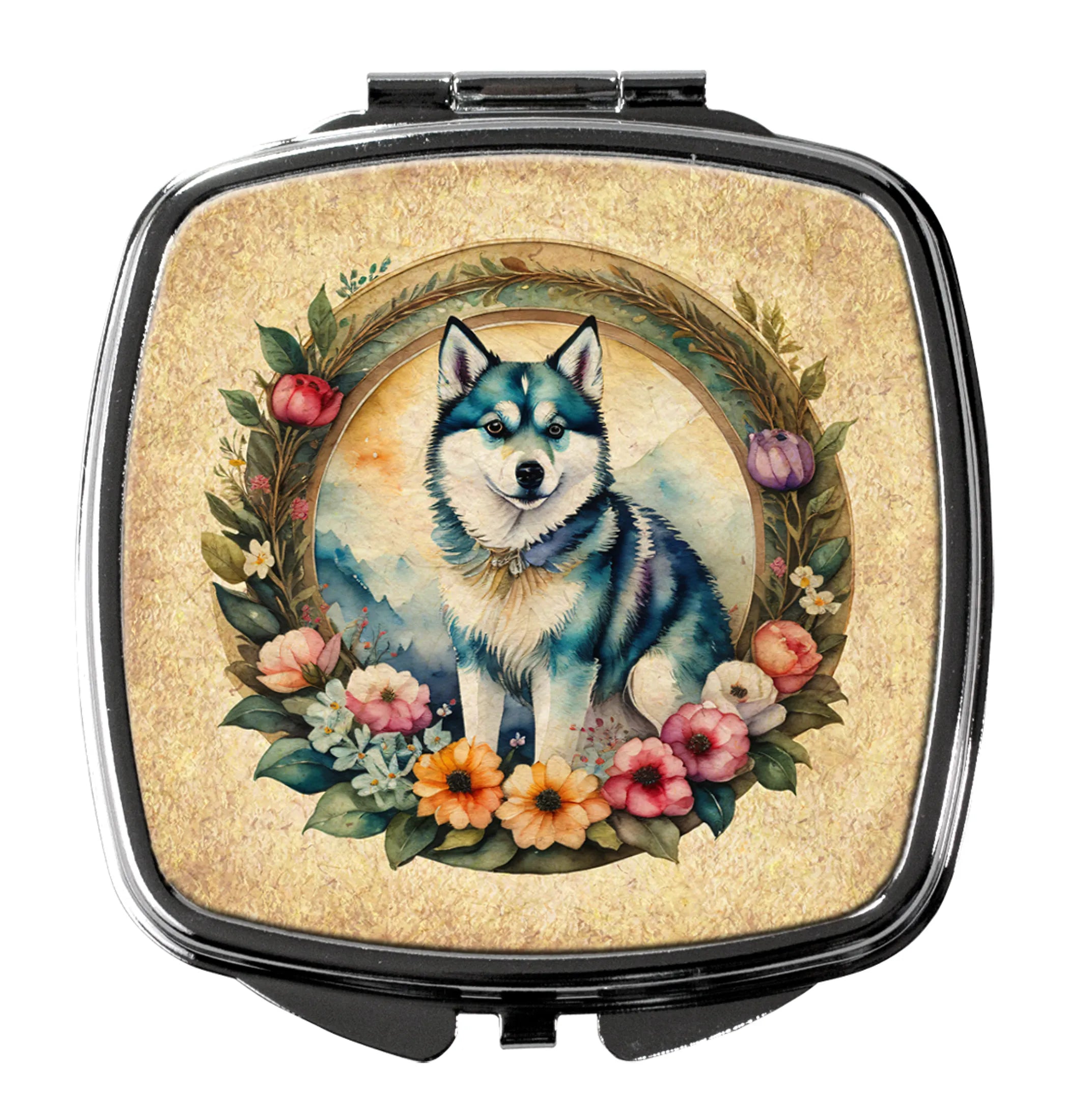 Frame of Flowers Compact Mirror - Pack Of: 1 | Collection name: Frame of flowers