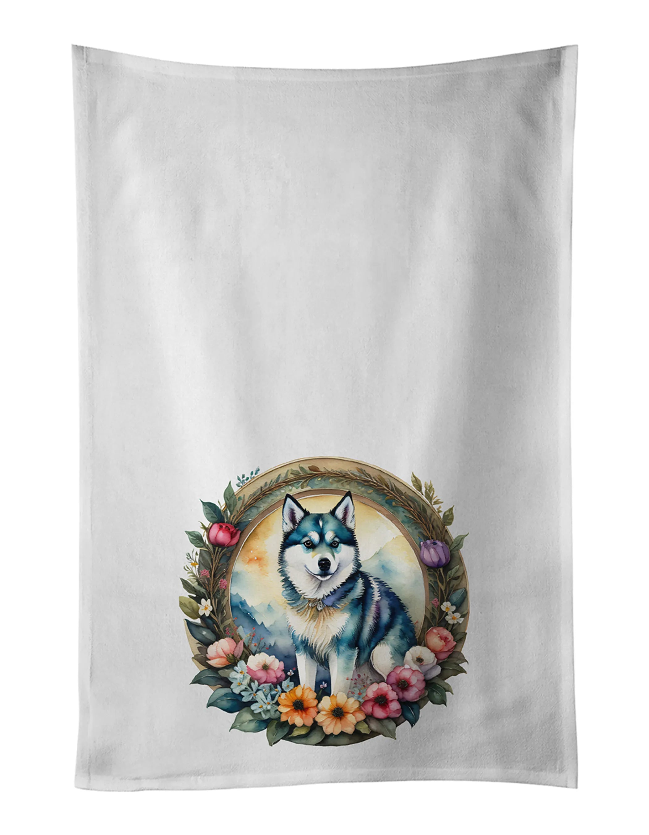 Frame of Flowers Kitchen Towel Set of 2 - Size: 28HX19W | Pack Of: 1 | Collection name: Frame of flowers