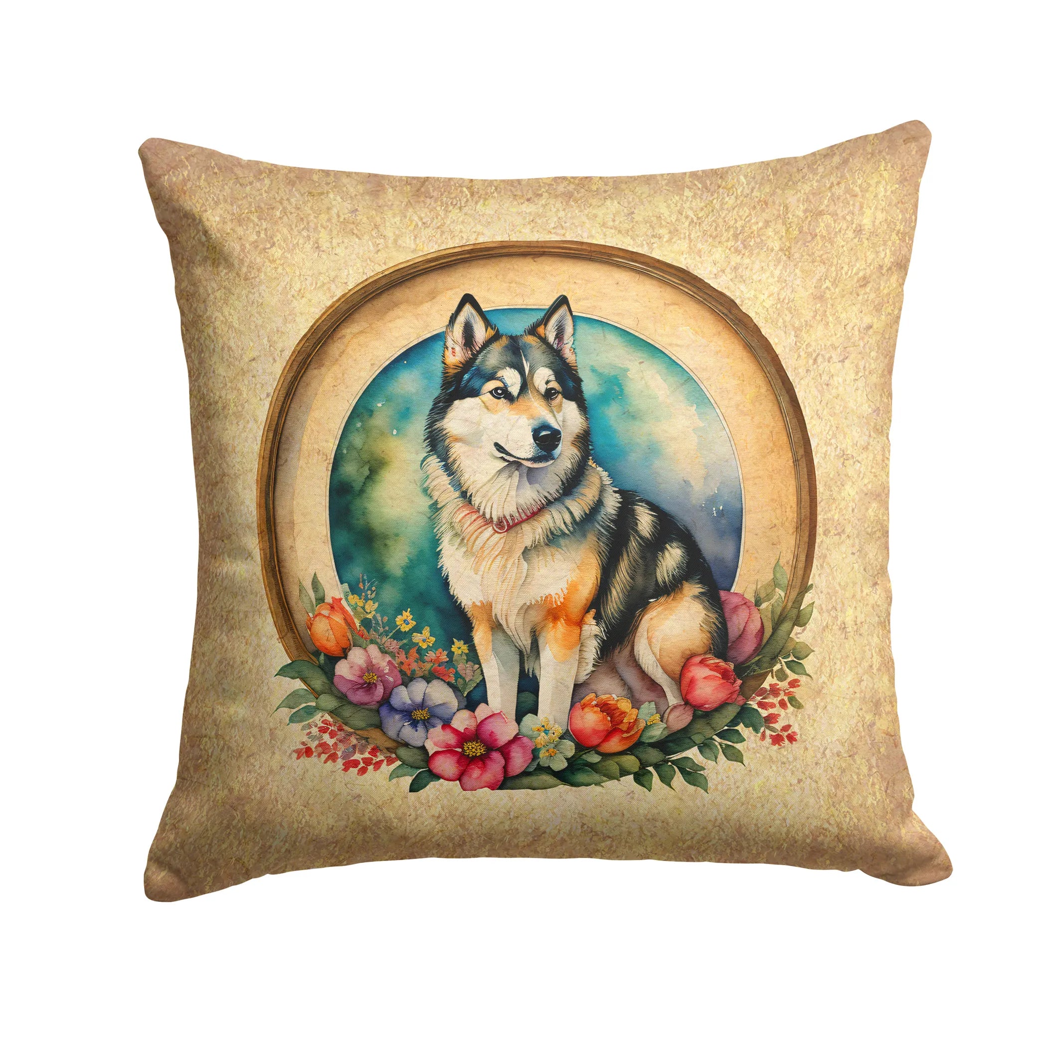Frame of Flowers Throw Pillow - Size: 14HX14W | Pack Of: 1 | Collection name: Frame of flowers