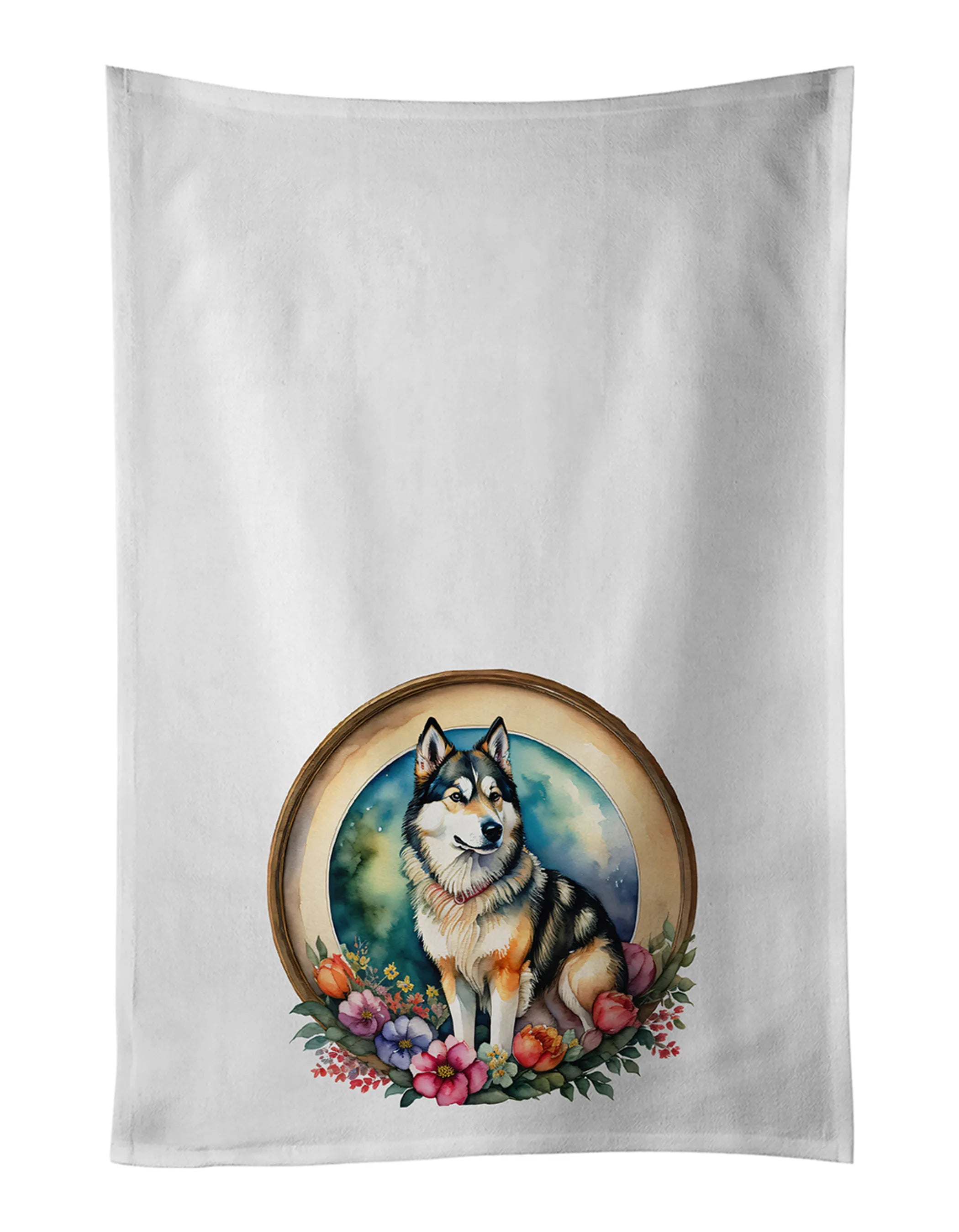 Frame of Flowers Kitchen Towel Set of 2 - Size: 28HX19W | Pack Of: 1 | Collection name: Frame of flowers