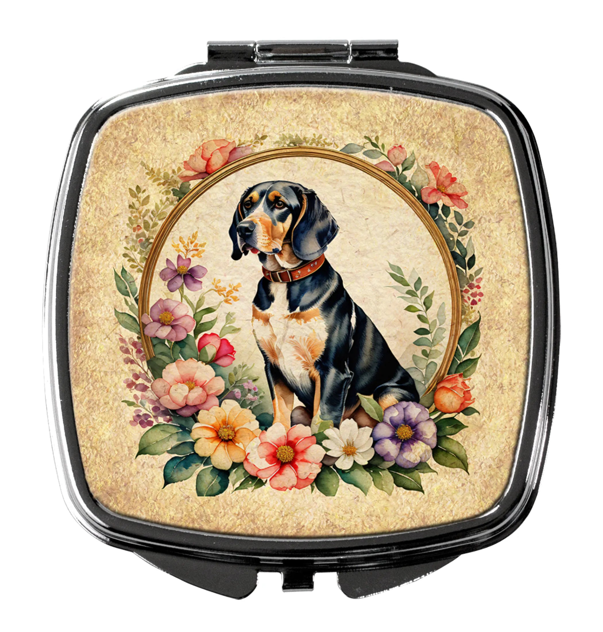Frame of Flowers Compact Mirror - Pack Of: 1 | Collection name: Frame of flowers