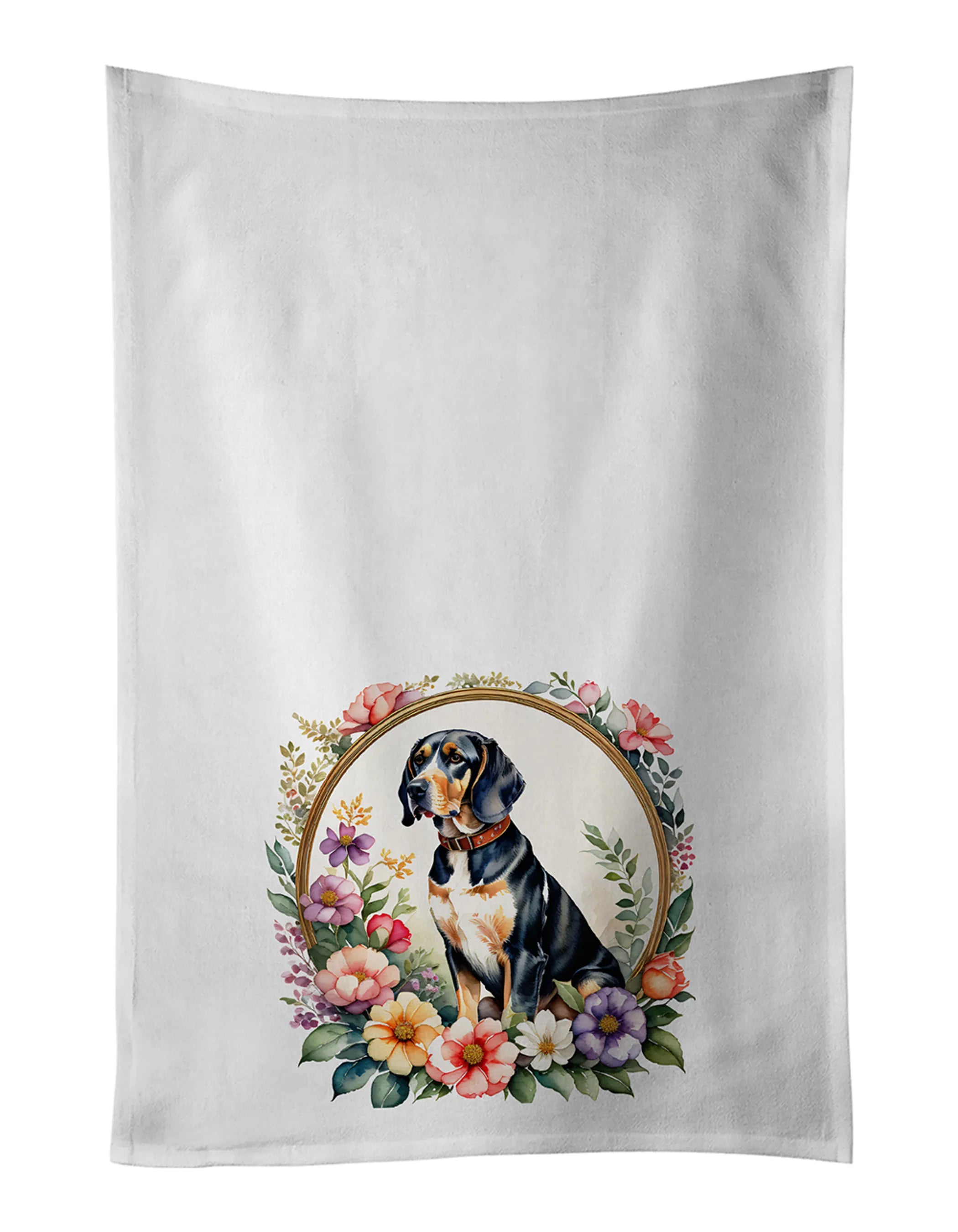 Frame of Flowers Kitchen Towel Set of 2 - Size: 28HX19W | Pack Of: 1 | Collection name: Frame of flowers