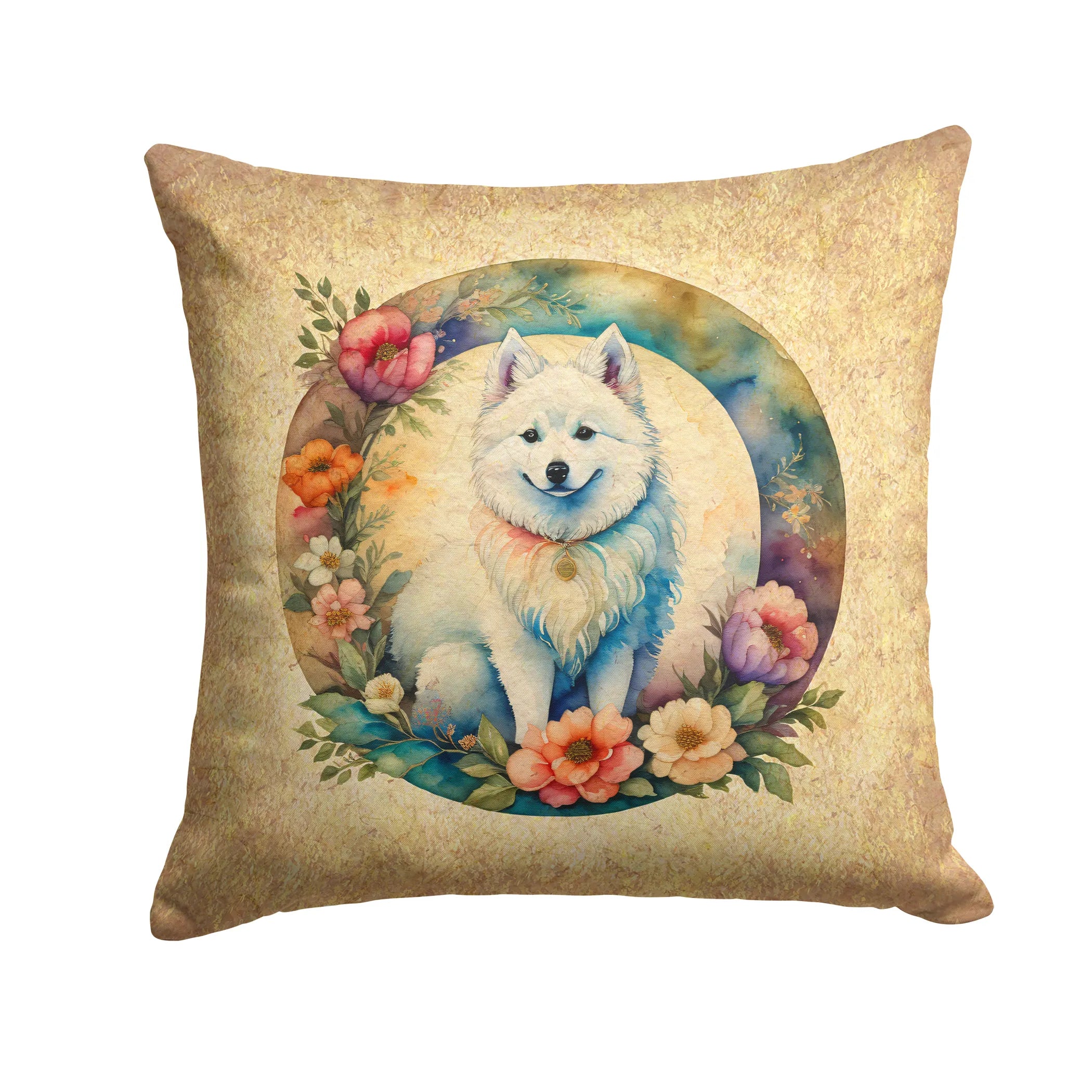 Frame of Flowers Throw Pillow - Size: 14HX14W | Pack Of: 1 | Collection name: Frame of flowers