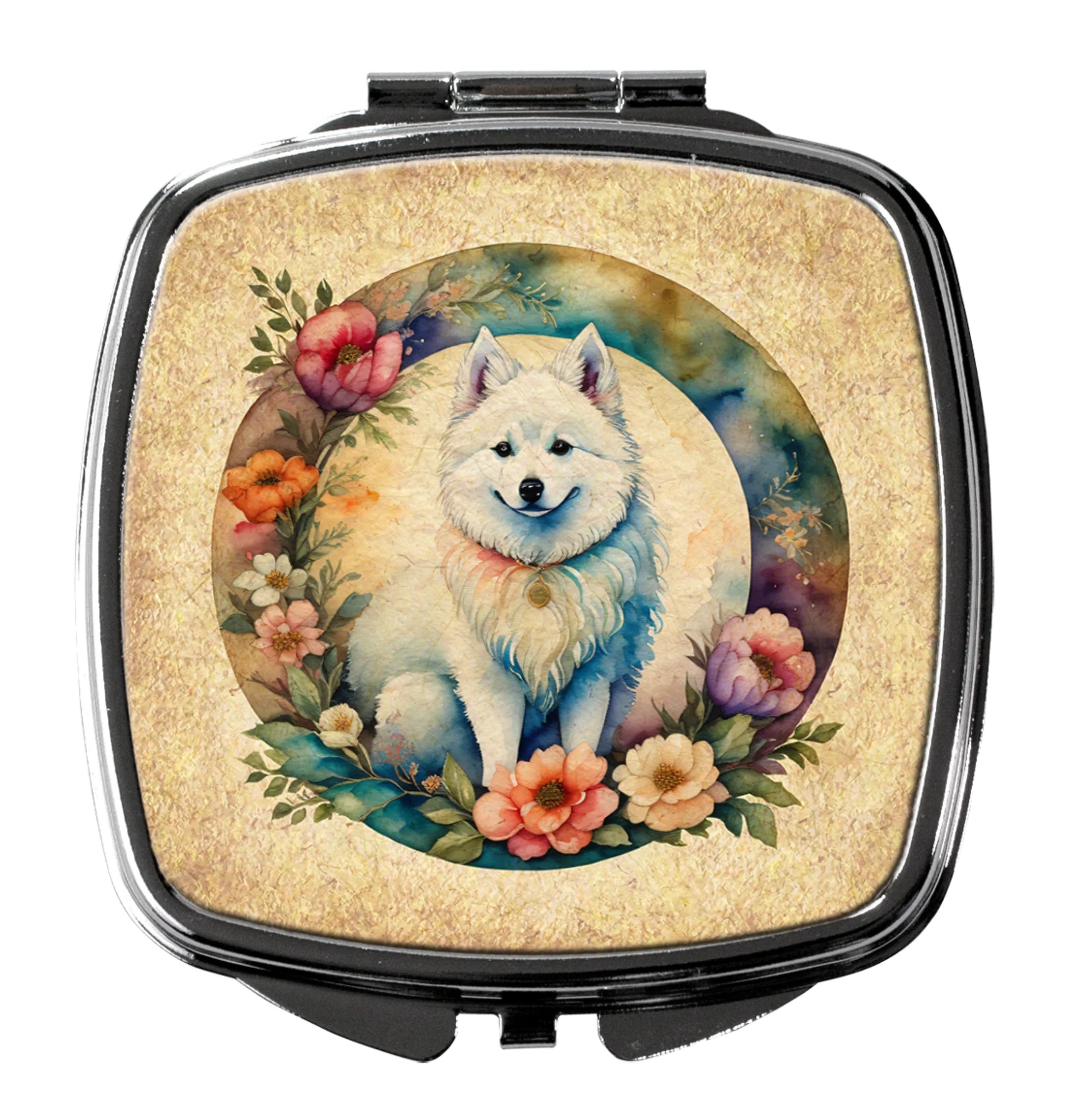 Frame of Flowers Compact Mirror - Pack Of: 1 | Collection name: Frame of flowers