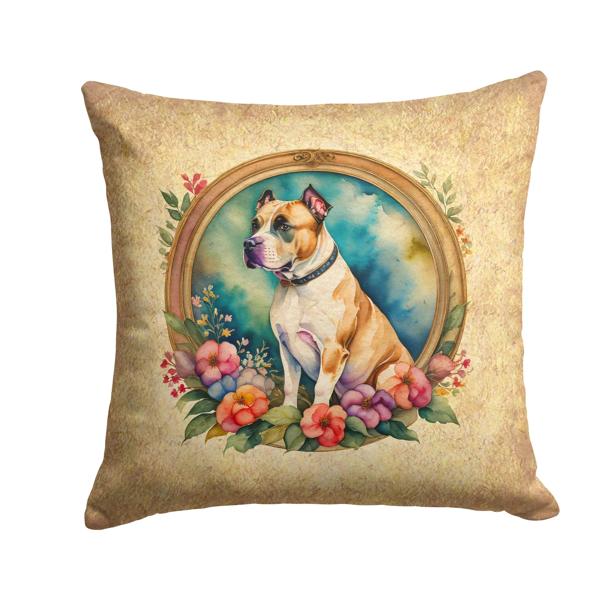 Frame of Flowers Throw Pillow - Size: 14HX14W | Pack Of: 1 | Collection name: Frame of flowers