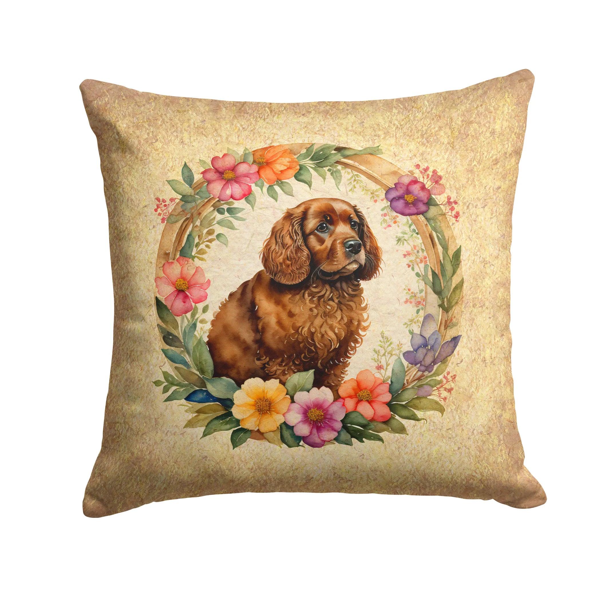 Frame of Flowers Throw Pillow - Size: 14HX14W | Pack Of: 1 | Collection name: Frame of flowers