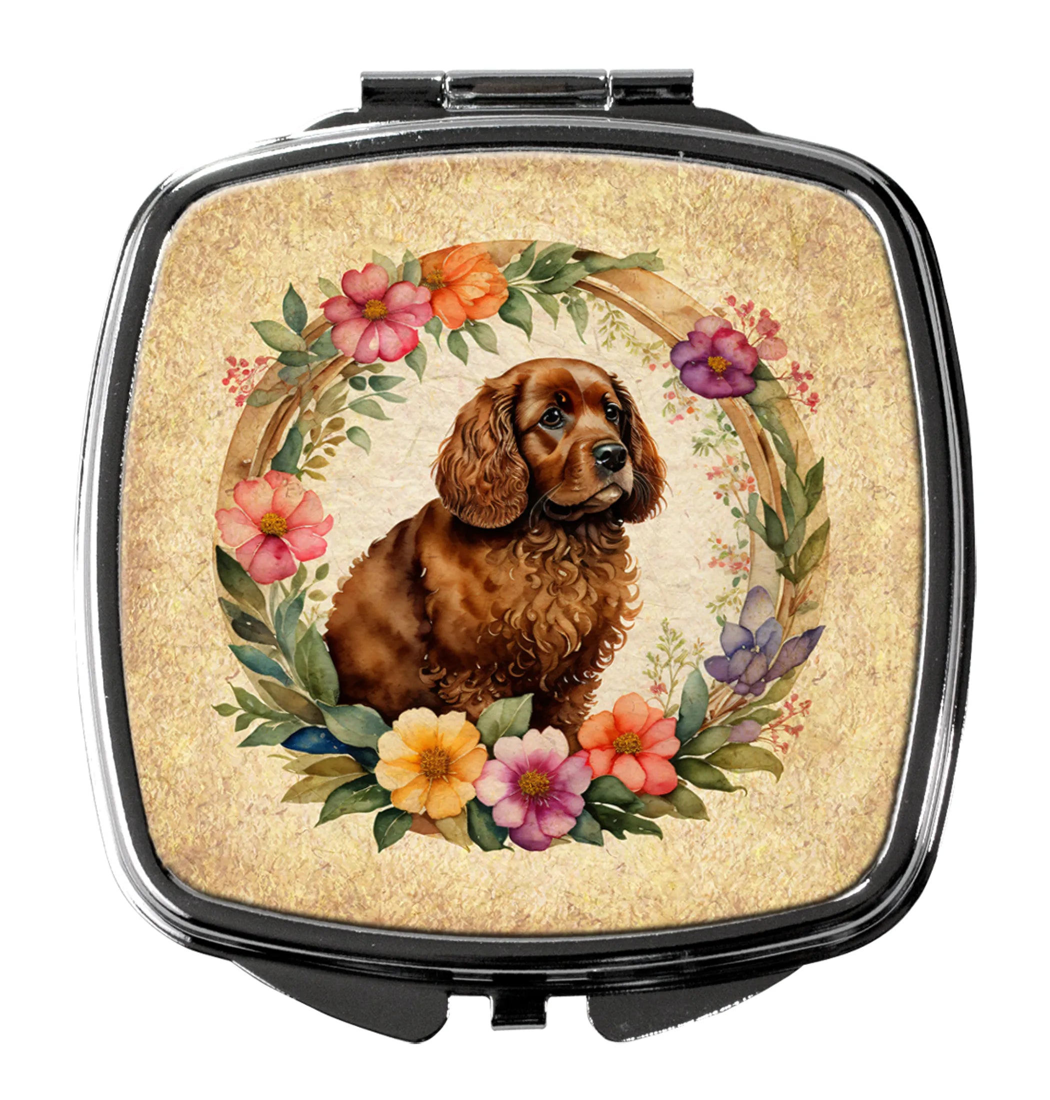 Frame of Flowers Compact Mirror - Pack Of: 1 | Collection name: Frame of flowers