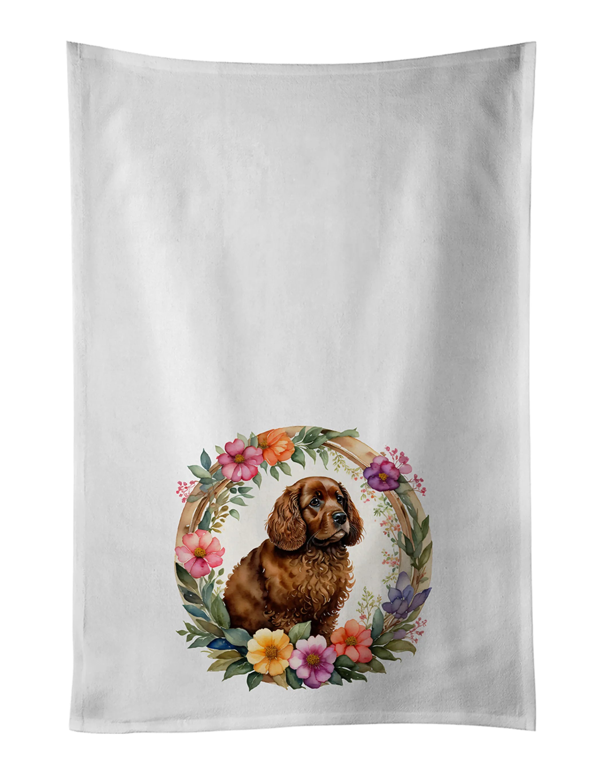Frame of Flowers Kitchen Towel Set of 2 - Size: 28HX19W | Pack Of: 1 | Collection name: Frame of flowers