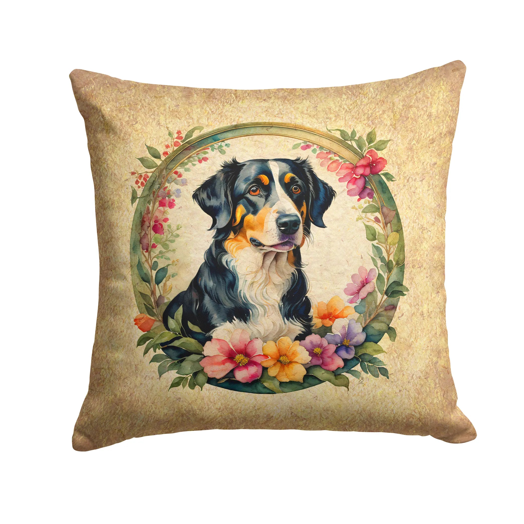 Frame of Flowers Throw Pillow - Size: 14HX14W | Pack Of: 1 | Collection name: Frame of flowers