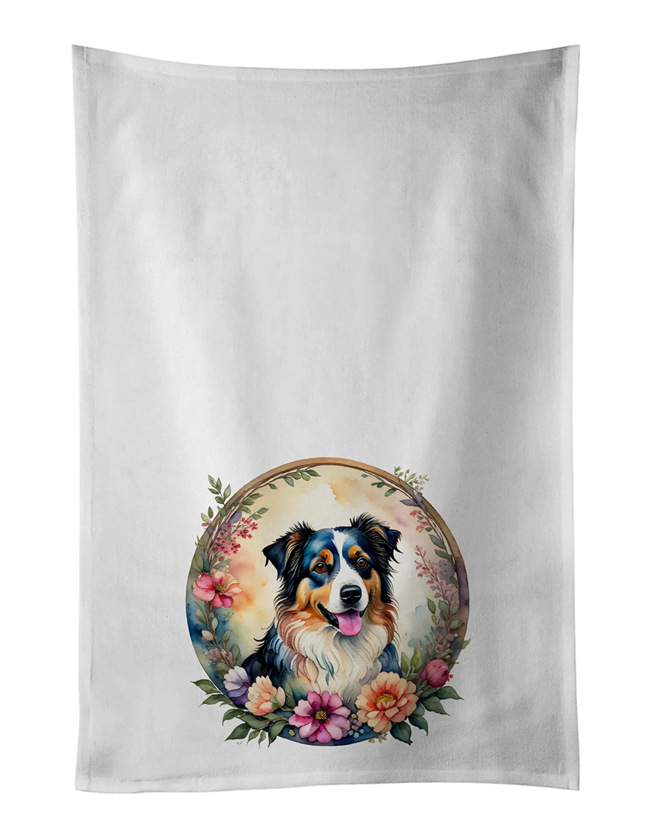 Frame of Flowers Kitchen Towel Set of 2 - Size: 28HX19W | Pack Of: 1 | Collection name: Frame of flowers