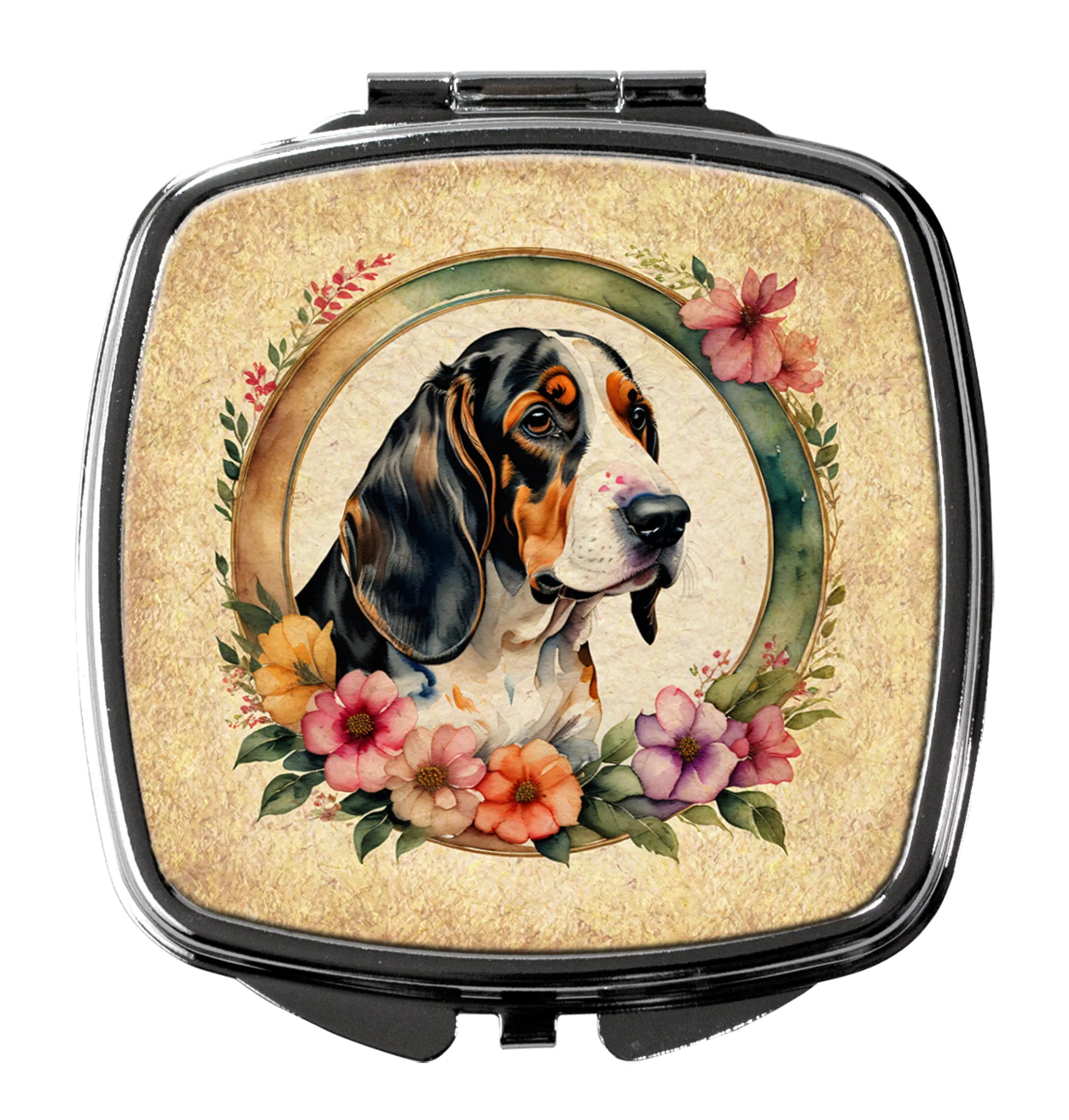Frame of Flowers Compact Mirror - Pack Of: 1 | Collection name: Frame of flowers