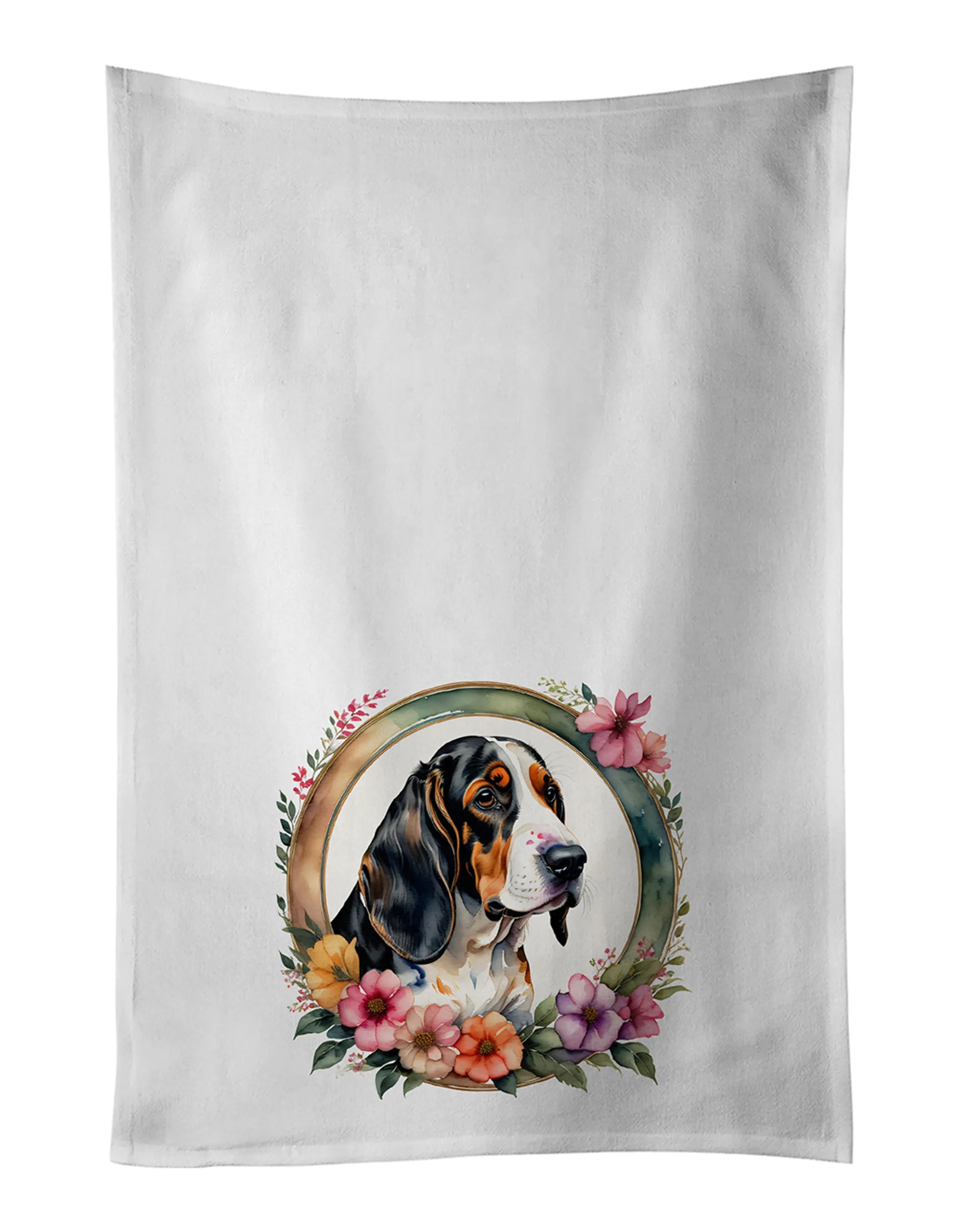 Frame of Flowers Kitchen Towel Set of 2 - Size: 28HX19W | Pack Of: 1 | Collection name: Frame of flowers