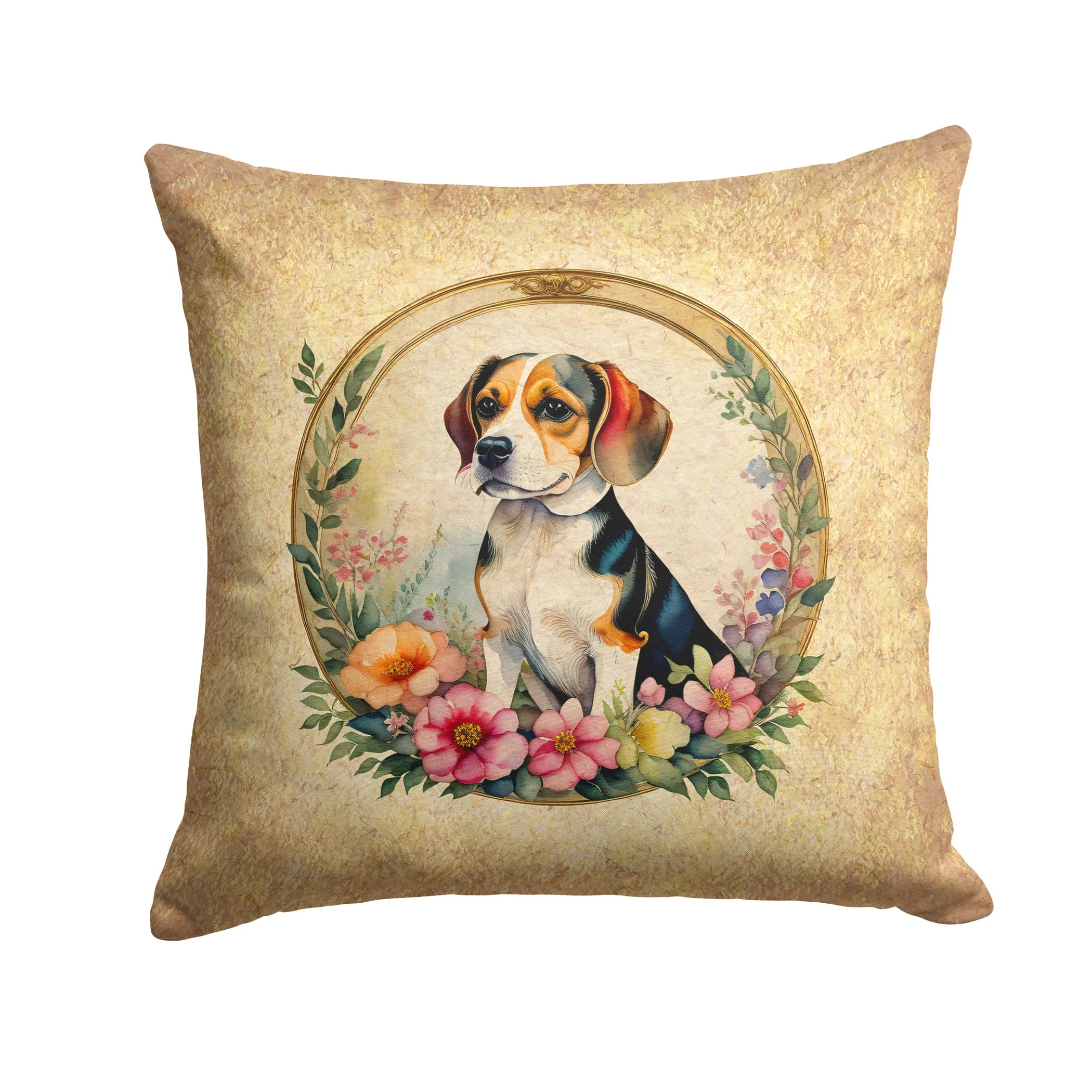 Frame of Flowers Throw Pillow - Size: 14HX14W | Pack Of: 1 | Collection name: Frame of flowers