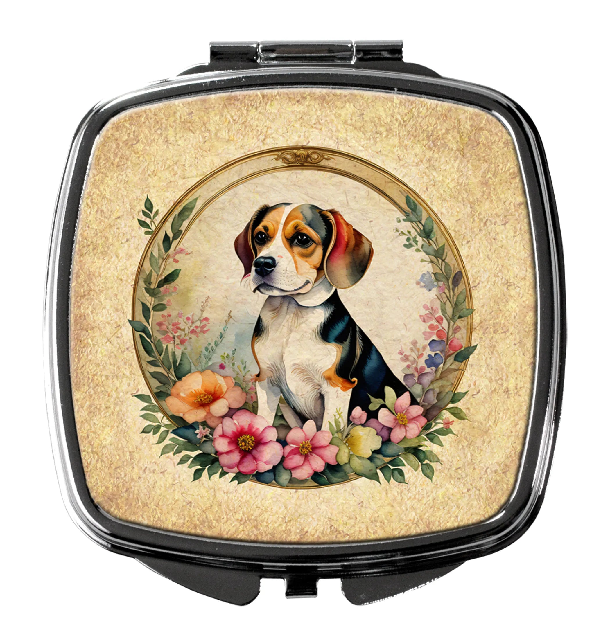Frame of Flowers Compact Mirror - Pack Of: 1 | Collection name: Frame of flowers