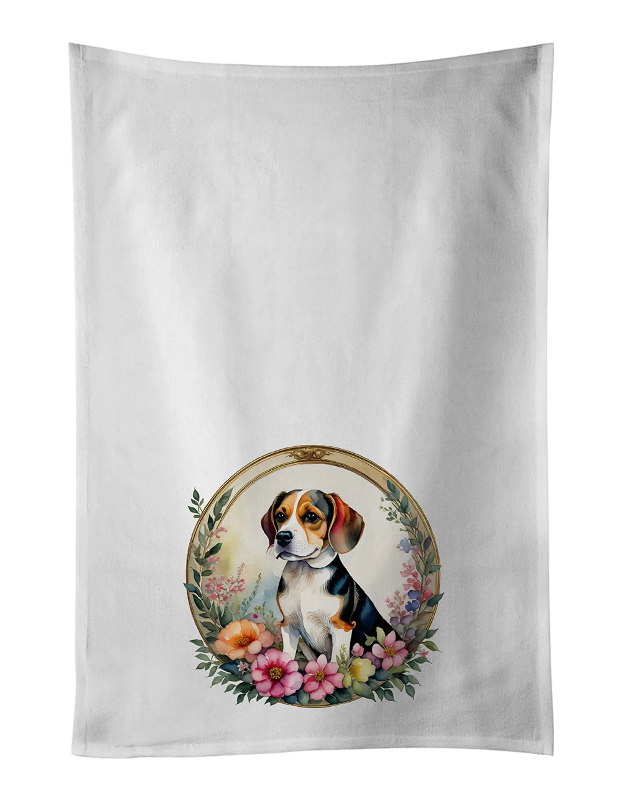 Frame of Flowers Kitchen Towel Set of 2 - Size: 28HX19W | Pack Of: 1 | Collection name: Frame of flowers