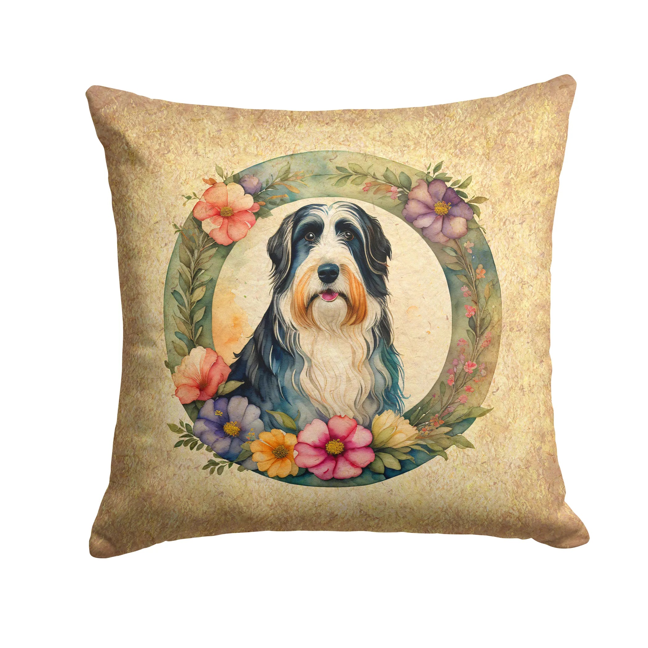 Frame of Flowers Throw Pillow - Size: 14HX14W | Pack Of: 1 | Collection name: Frame of flowers