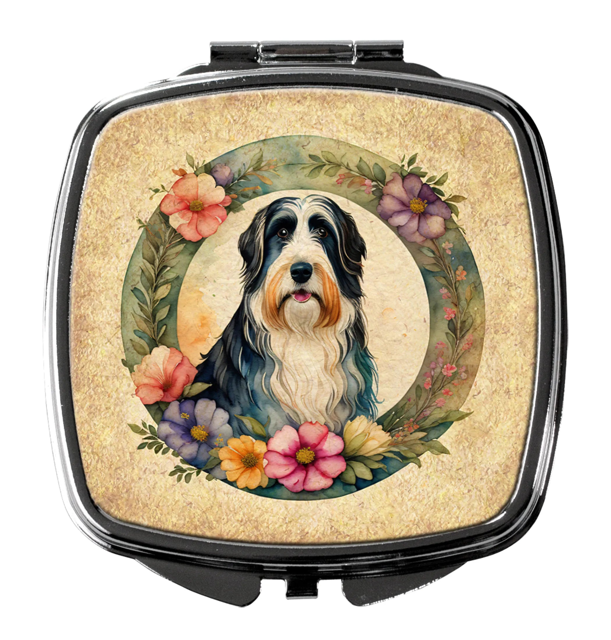 Frame of Flowers Compact Mirror - Pack Of: 1 | Collection name: Frame of flowers