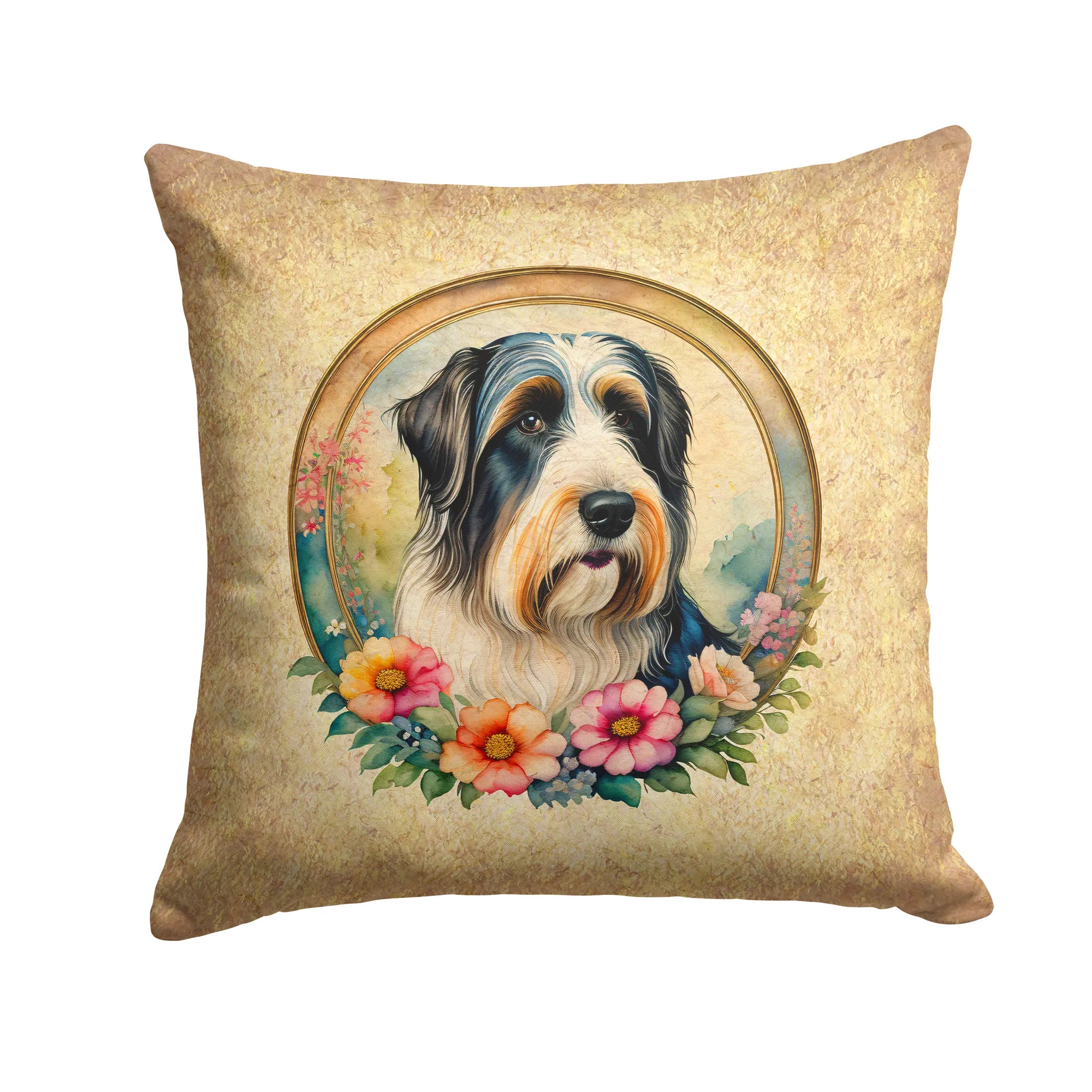 Frame of Flowers Throw Pillow - Size: 14HX14W | Pack Of: 1 | Collection name: Frame of flowers