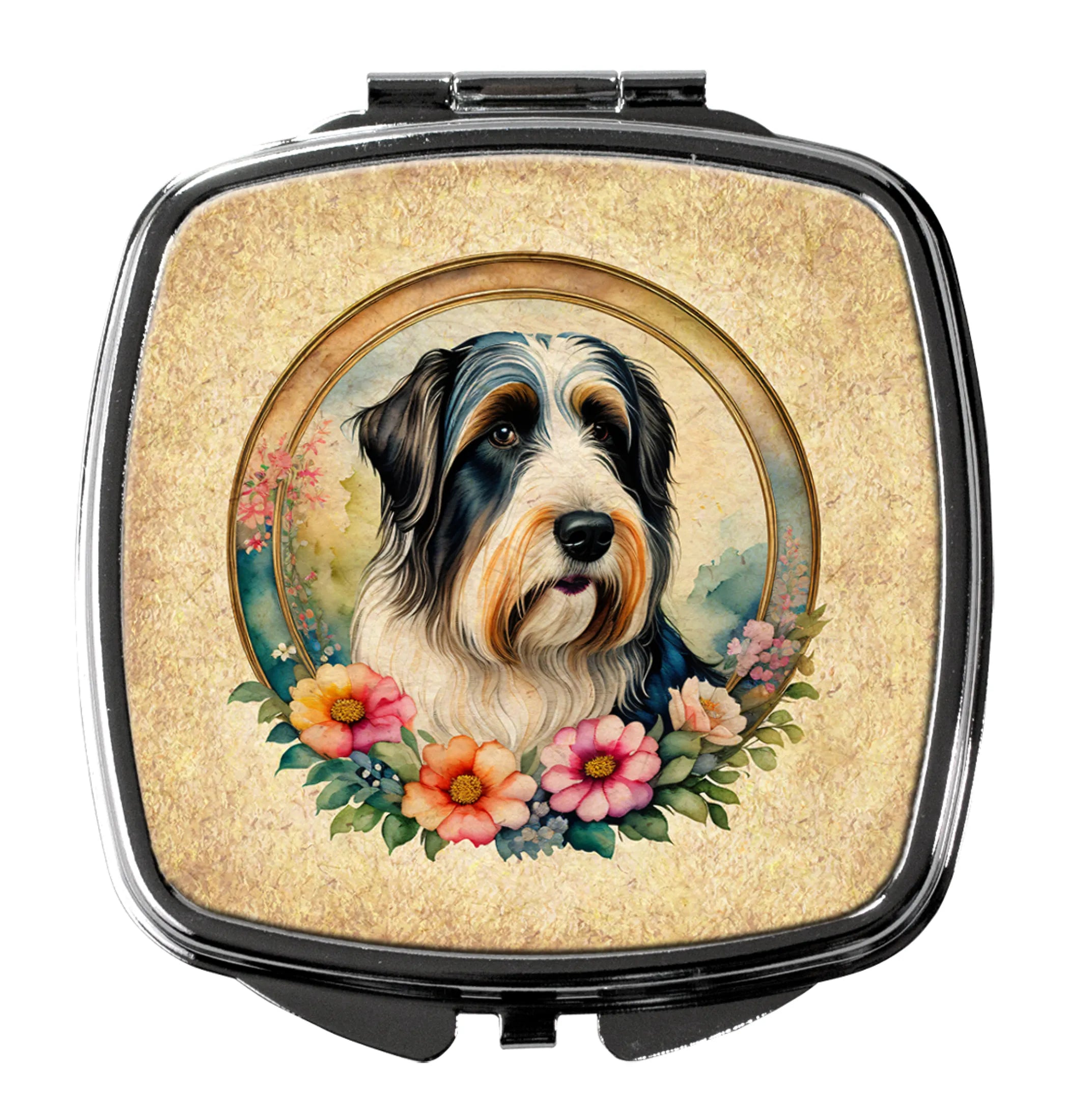 Frame of Flowers Compact Mirror - Pack Of: 1 | Collection name: Frame of flowers