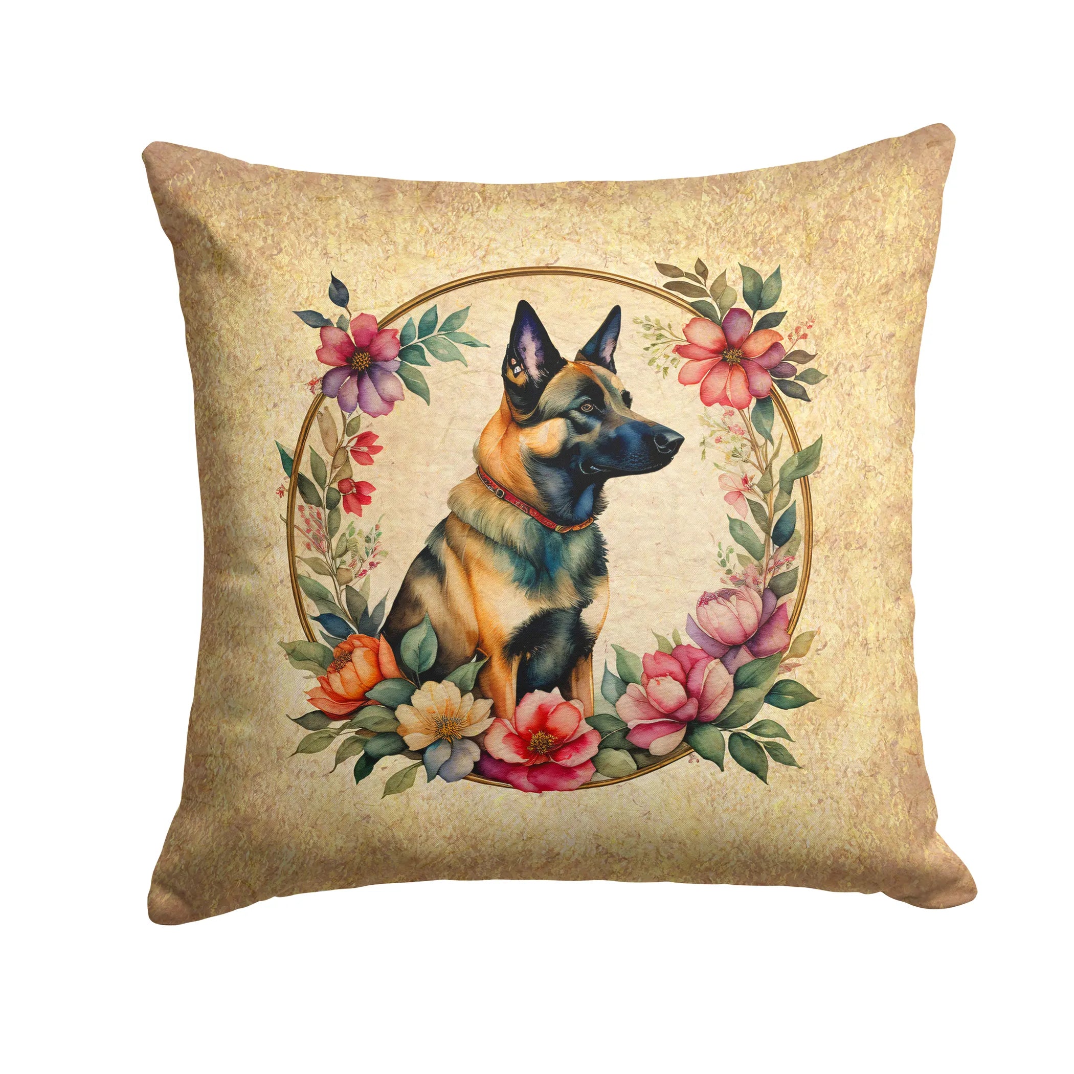 Frame of Flowers Throw Pillow - Size: 14HX14W | Pack Of: 1 | Collection name: Frame of flowers