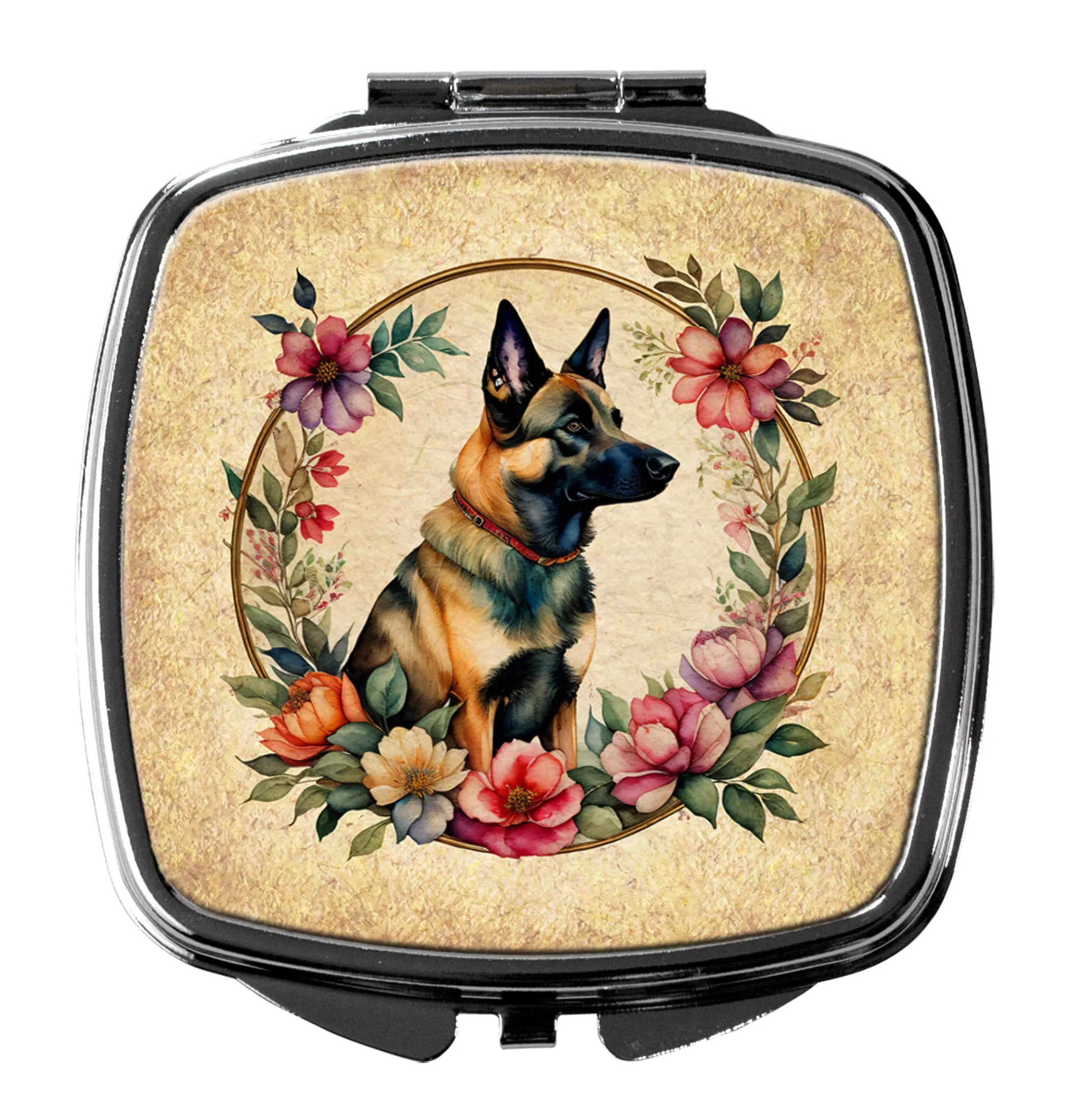 Frame of Flowers Compact Mirror - Pack Of: 1 | Collection name: Frame of flowers