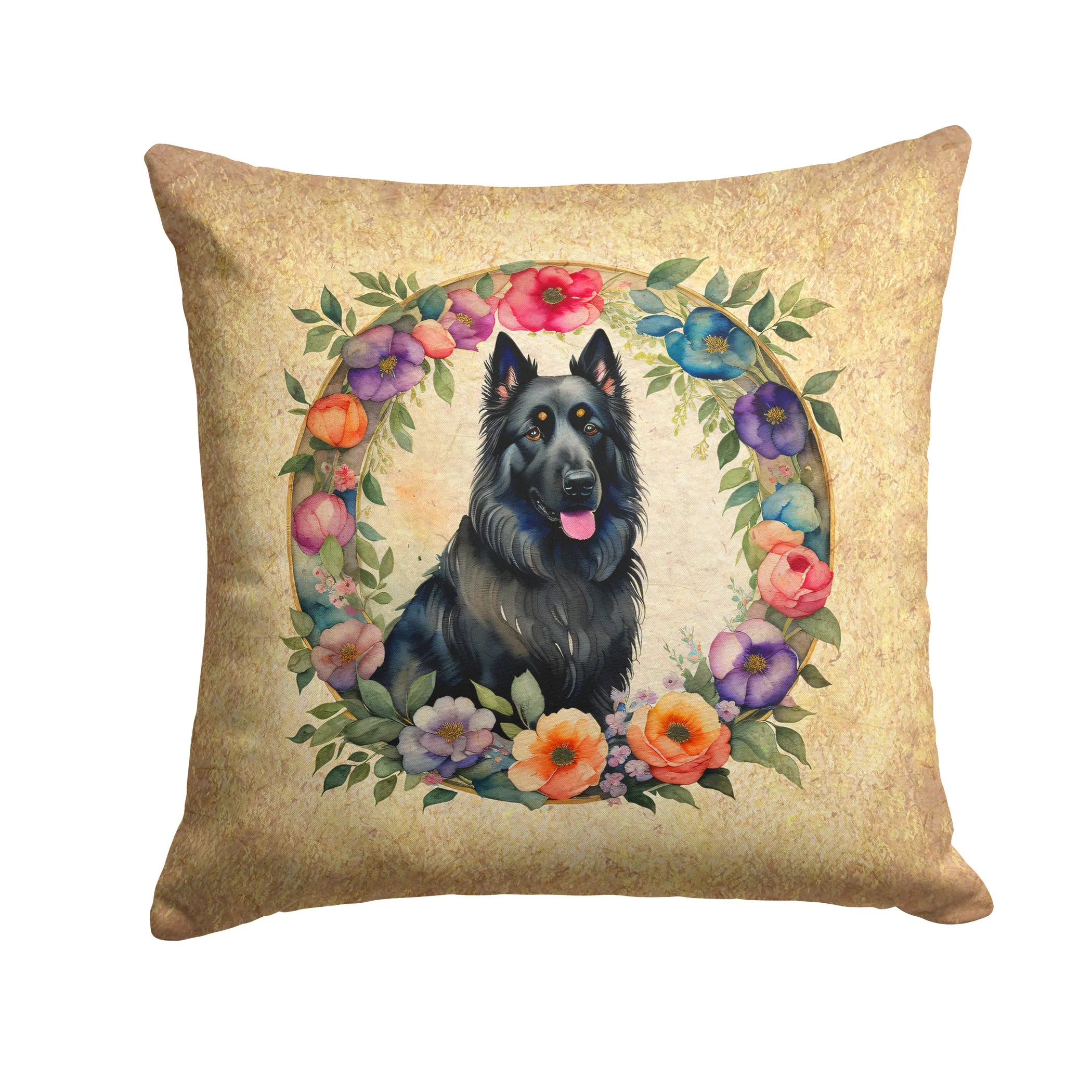 Frame of Flowers Throw Pillow - Size: 14HX14W | Pack Of: 1 | Collection name: Frame of flowers