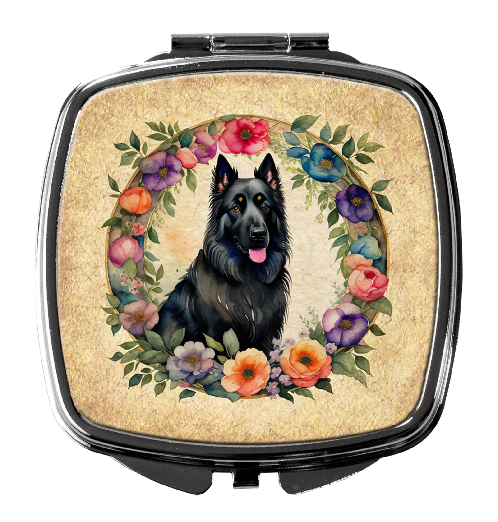 Frame of Flowers Compact Mirror - Pack Of: 1 | Collection name: Frame of flowers