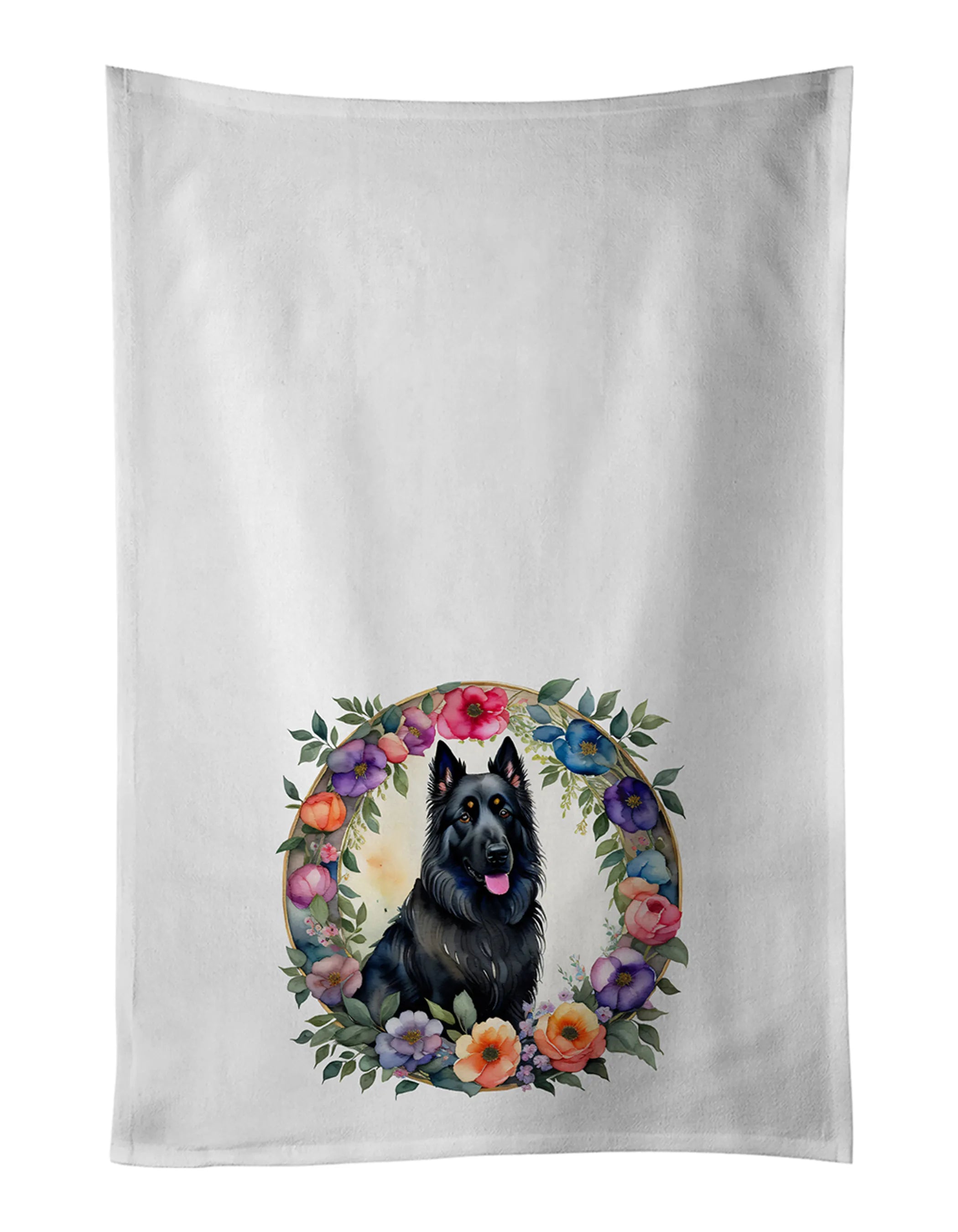 Frame of Flowers Kitchen Towel Set of 2 - Size: 28HX19W | Pack Of: 1 | Collection name: Frame of flowers