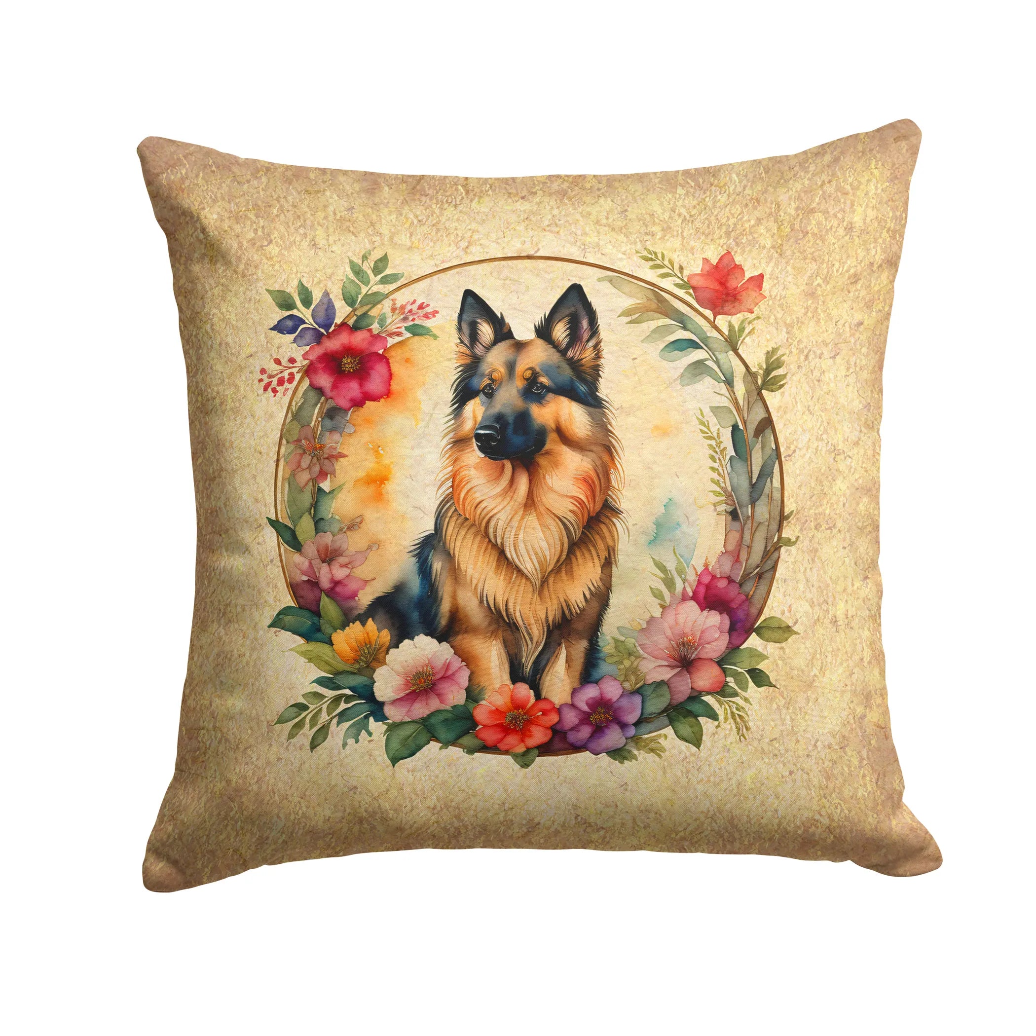 Frame of Flowers Throw Pillow - Size: 14HX14W | Pack Of: 1 | Collection name: Frame of flowers