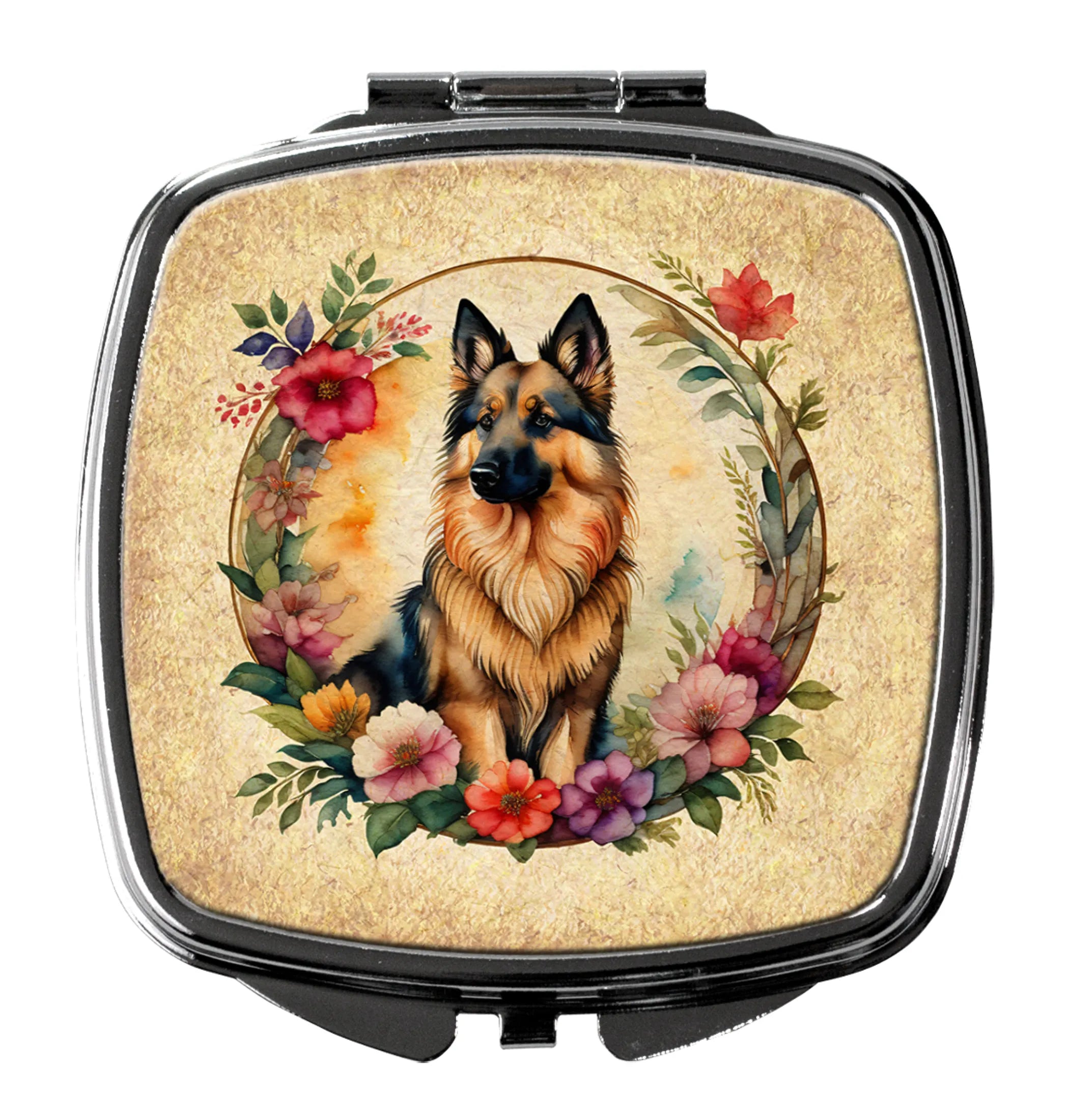 Frame of Flowers Compact Mirror - Pack Of: 1 | Collection name: Frame of flowers