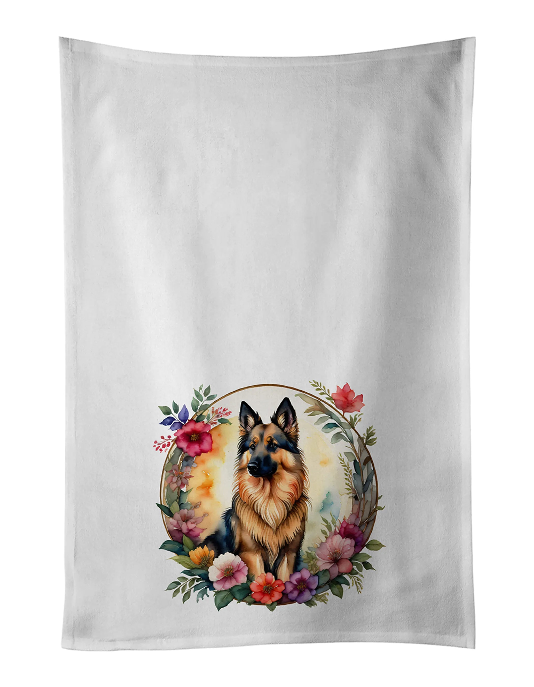 Frame of Flowers Kitchen Towel Set of 2 - Size: 28HX19W | Pack Of: 1 | Collection name: Frame of flowers