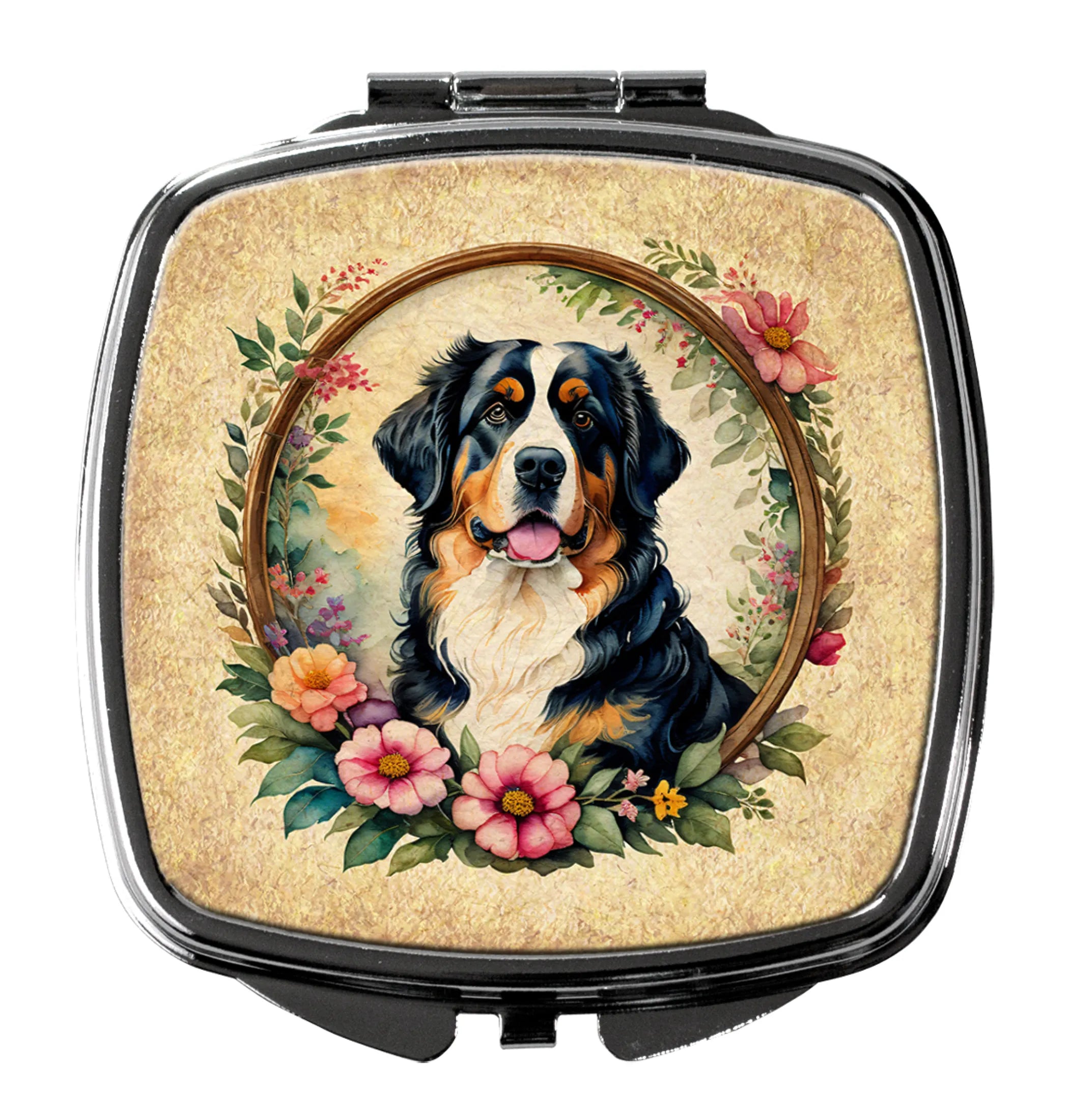 Frame of Flowers Compact Mirror - Pack Of: 1 | Collection name: Frame of flowers