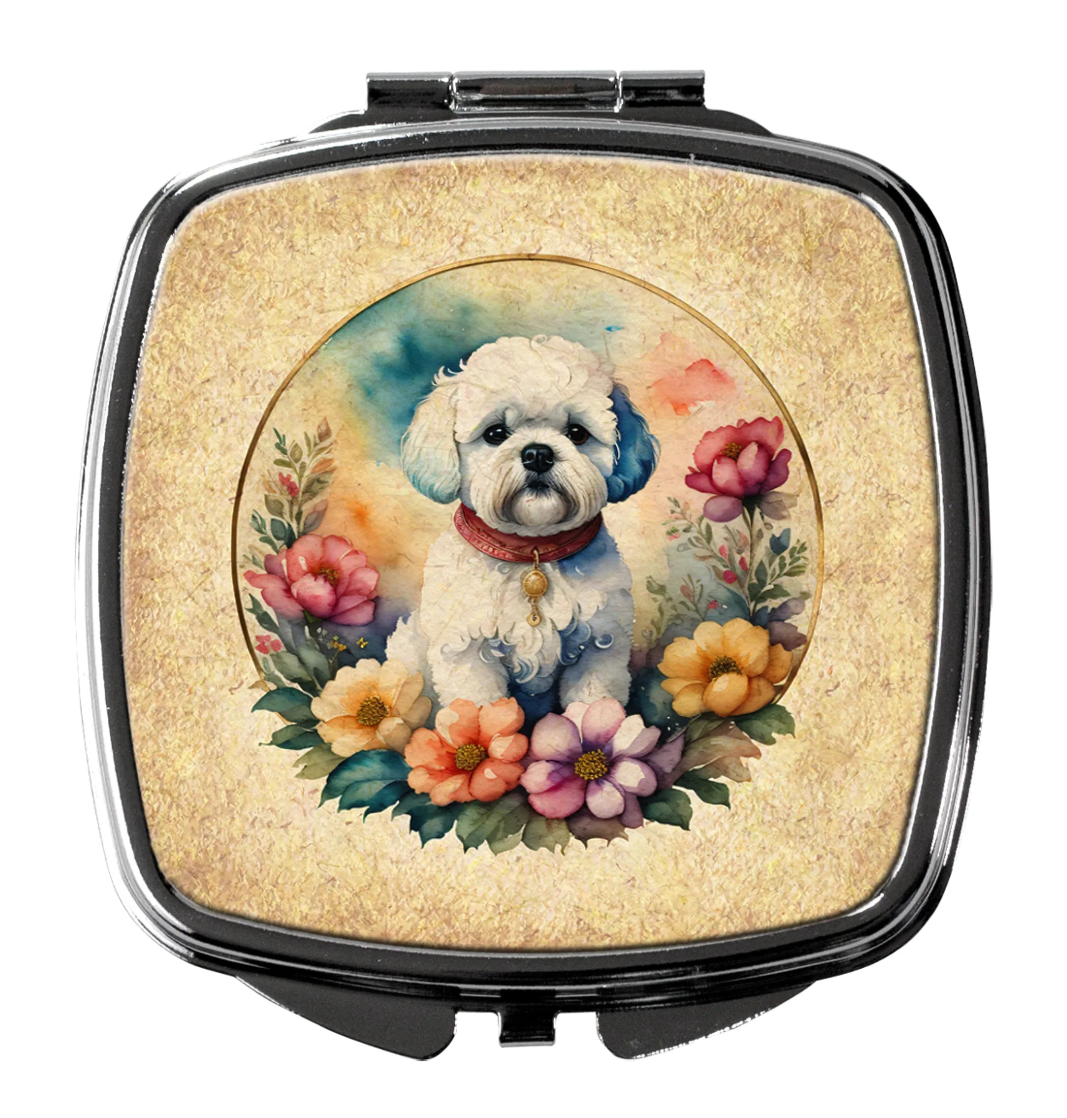 Frame of Flowers Compact Mirror - Pack Of: 1 | Collection name: Frame of flowers