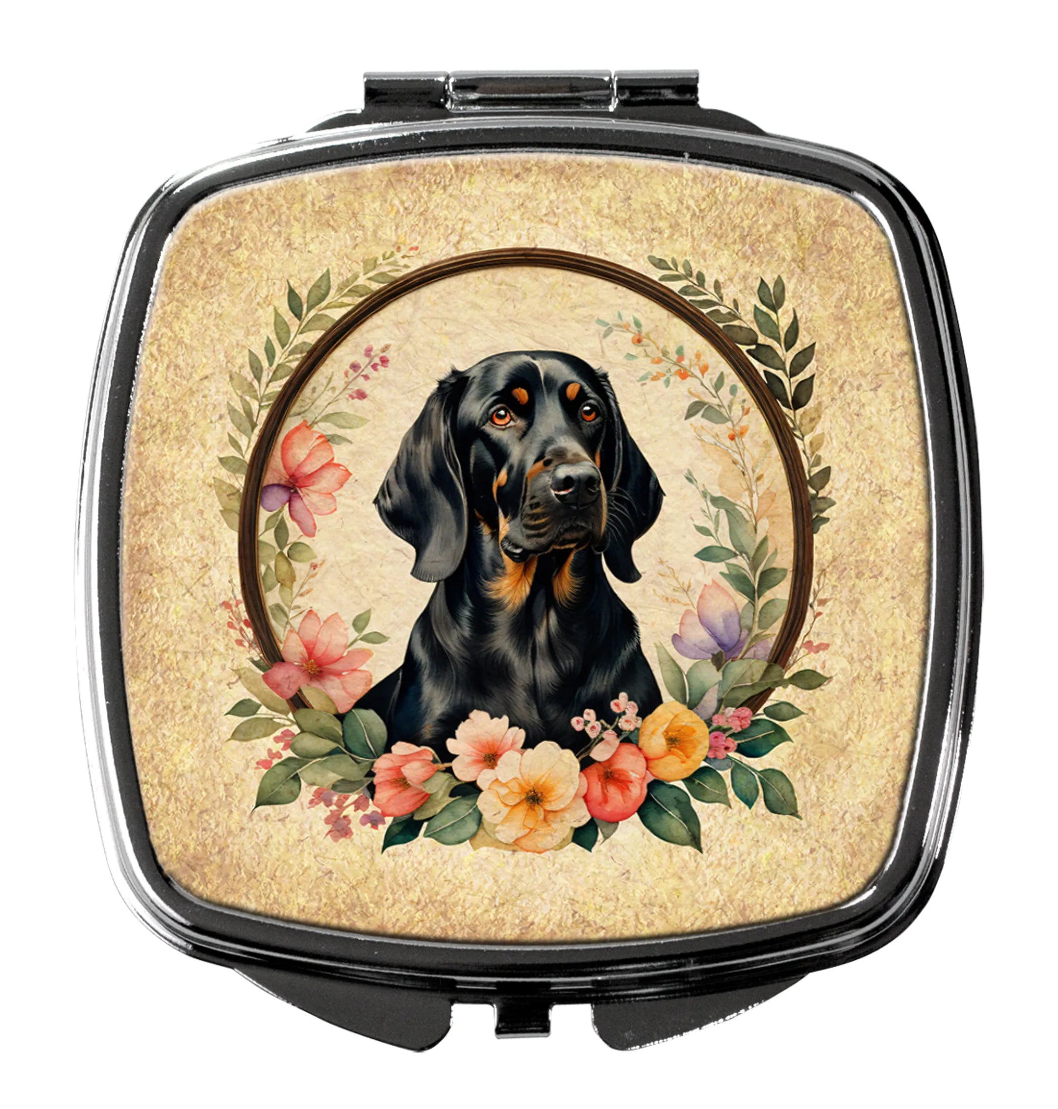 Frame of Flowers Compact Mirror - Pack Of: 1 | Collection name: Frame of flowers