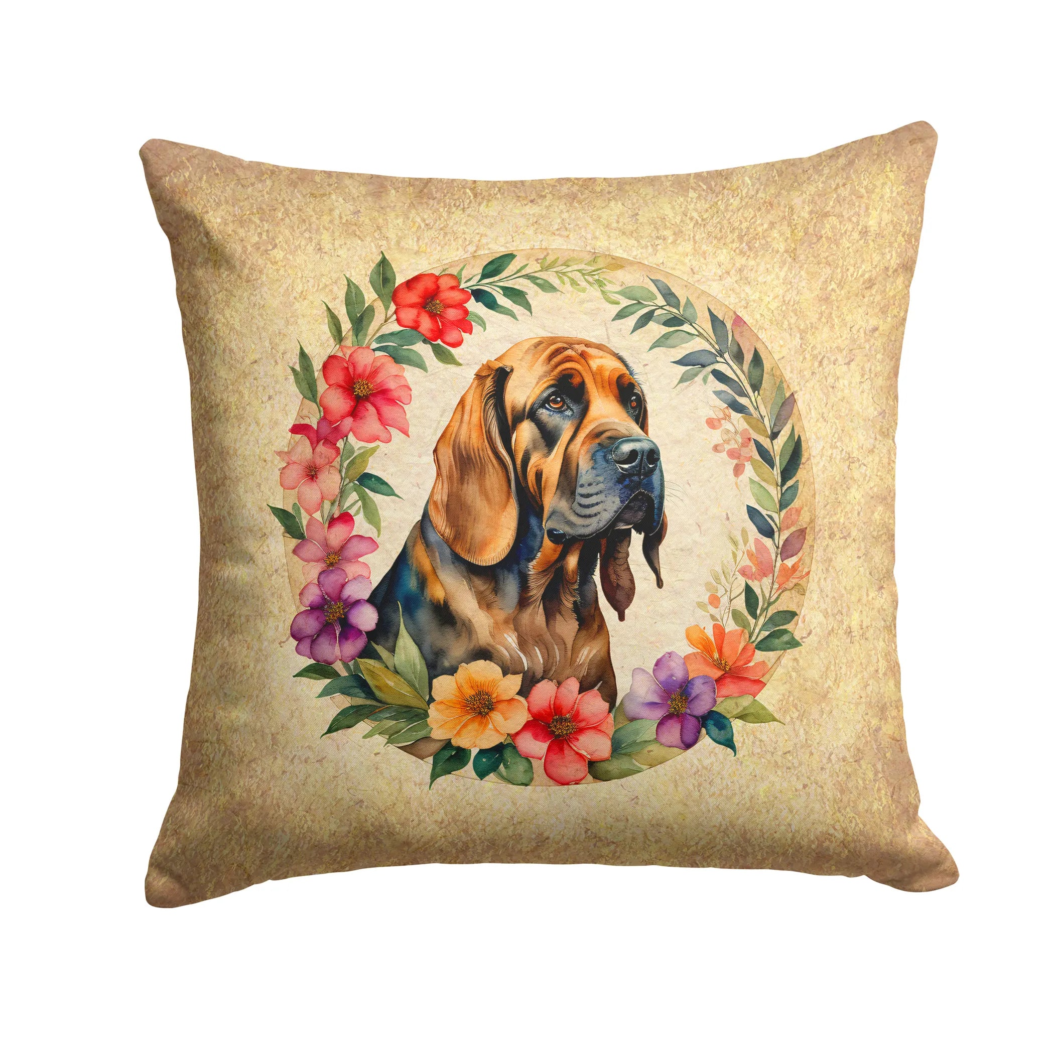 Frame of Flowers Throw Pillow - Size: 14HX14W | Pack Of: 1 | Collection name: Frame of flowers