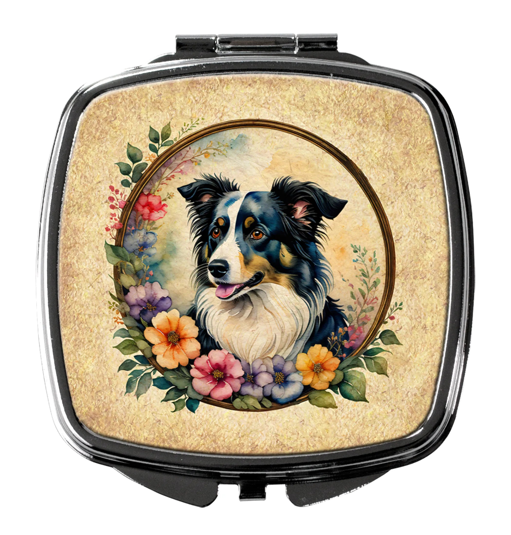 Frame of Flowers Compact Mirror - Pack Of: 1 | Collection name: Frame of flowers